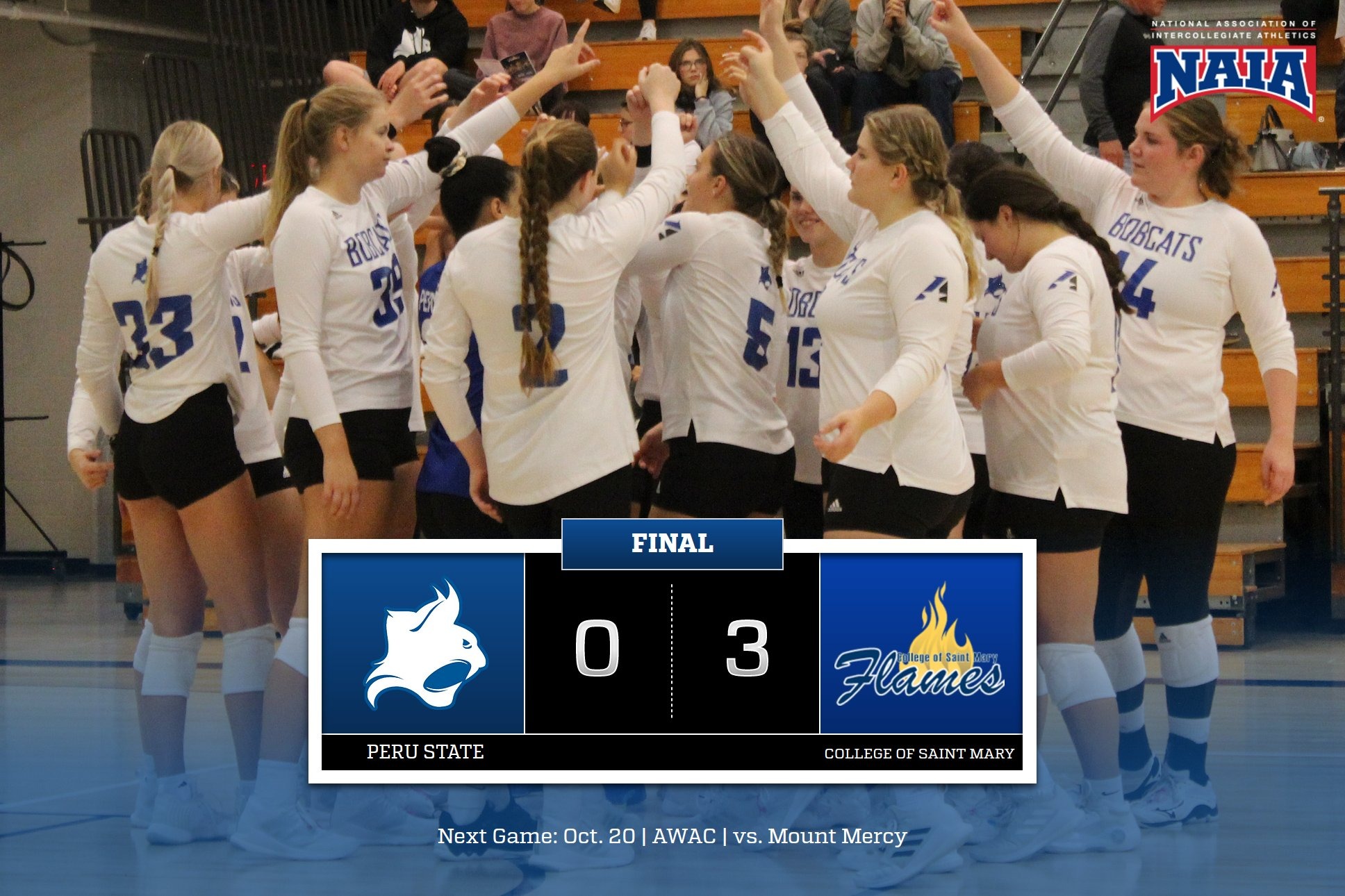 Peru State Volleyball Competes at College of Saint Mary Peru State