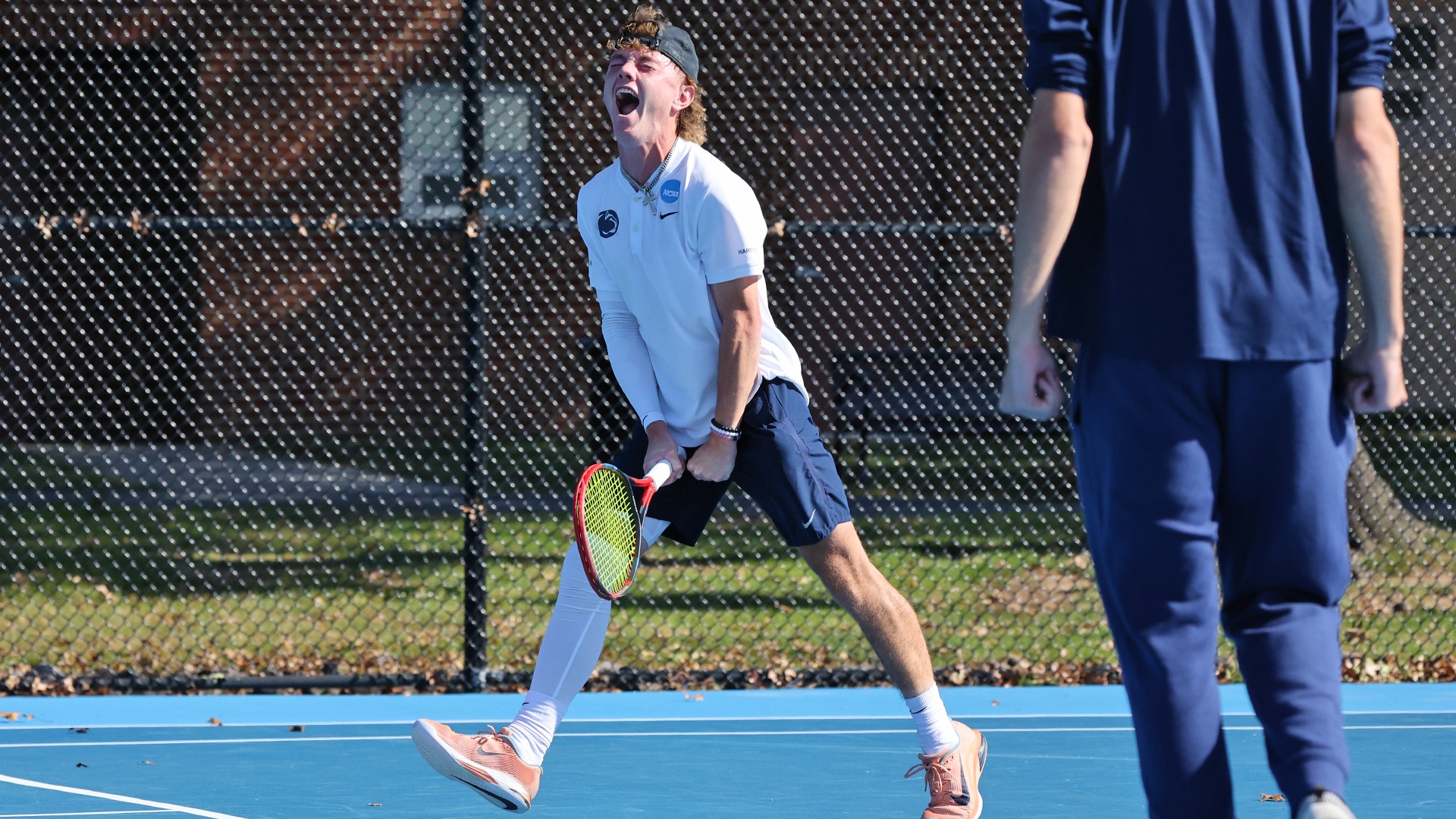 cooper wheeler celebrates after scoring a point during a win over stevenson in 2025