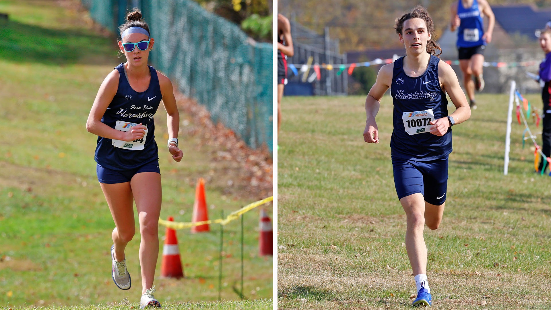 makayla reichel and Dominic Basselgia run in the united east championships in 2025