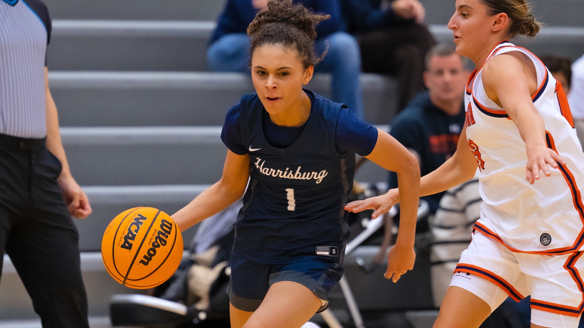 brookelynn carr drives around a defender during a game at gettysburg in 2025