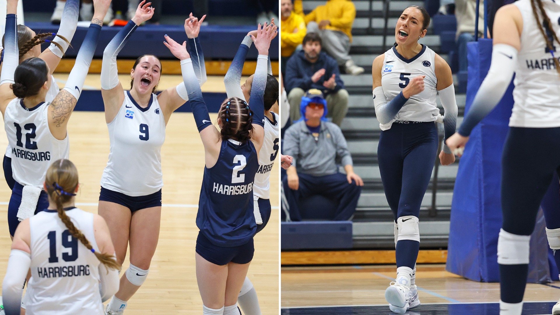 hannah degregory and brianna ondishin ribon named college sports communicators academic all-district web story photo