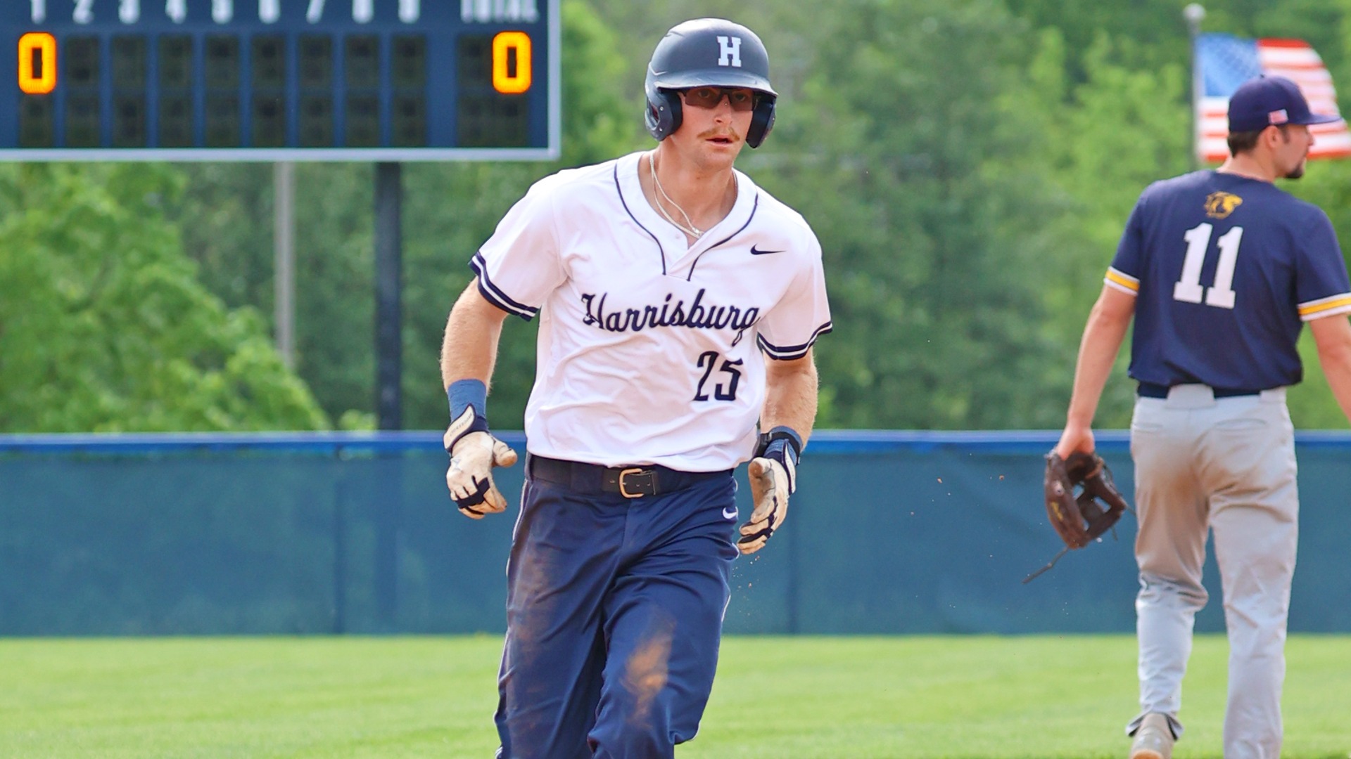 blaine waltimyer trots towards third base after a brendan henn home run during an ncaa regional win over tcnj in 2025