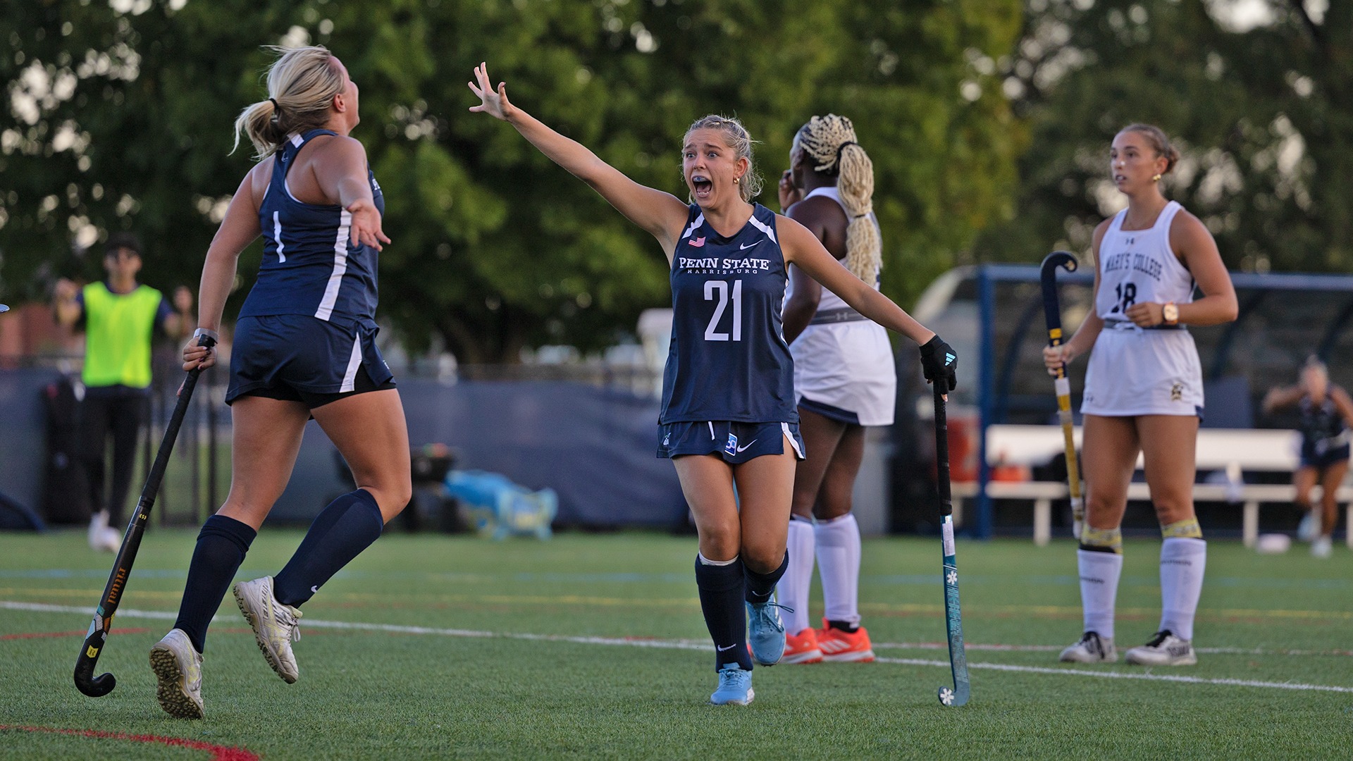 alysa mccarthy celebrates after scoring the game-winner against st. mary's in 2026