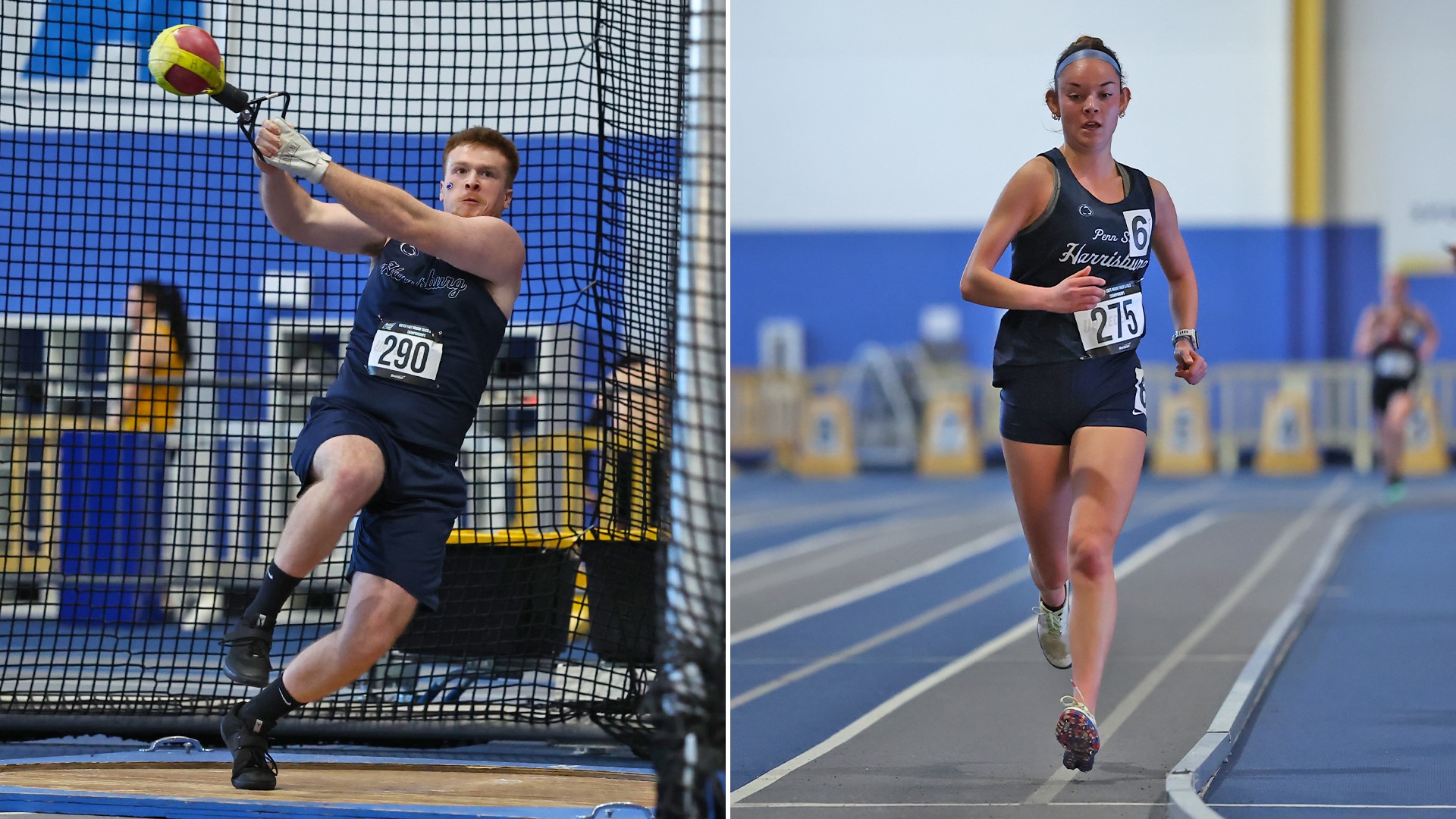 connor daubert and makayla reichel united east indoor championships web story photo