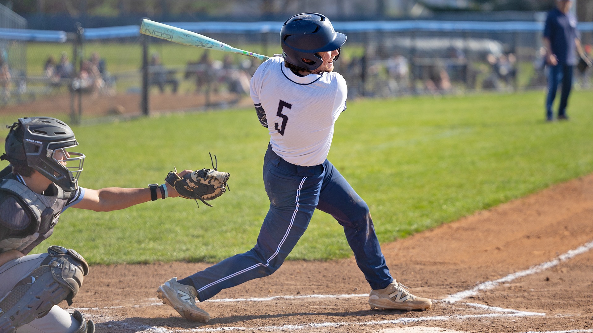 tim haftl swings at a pitch during a win over stockton in 2026