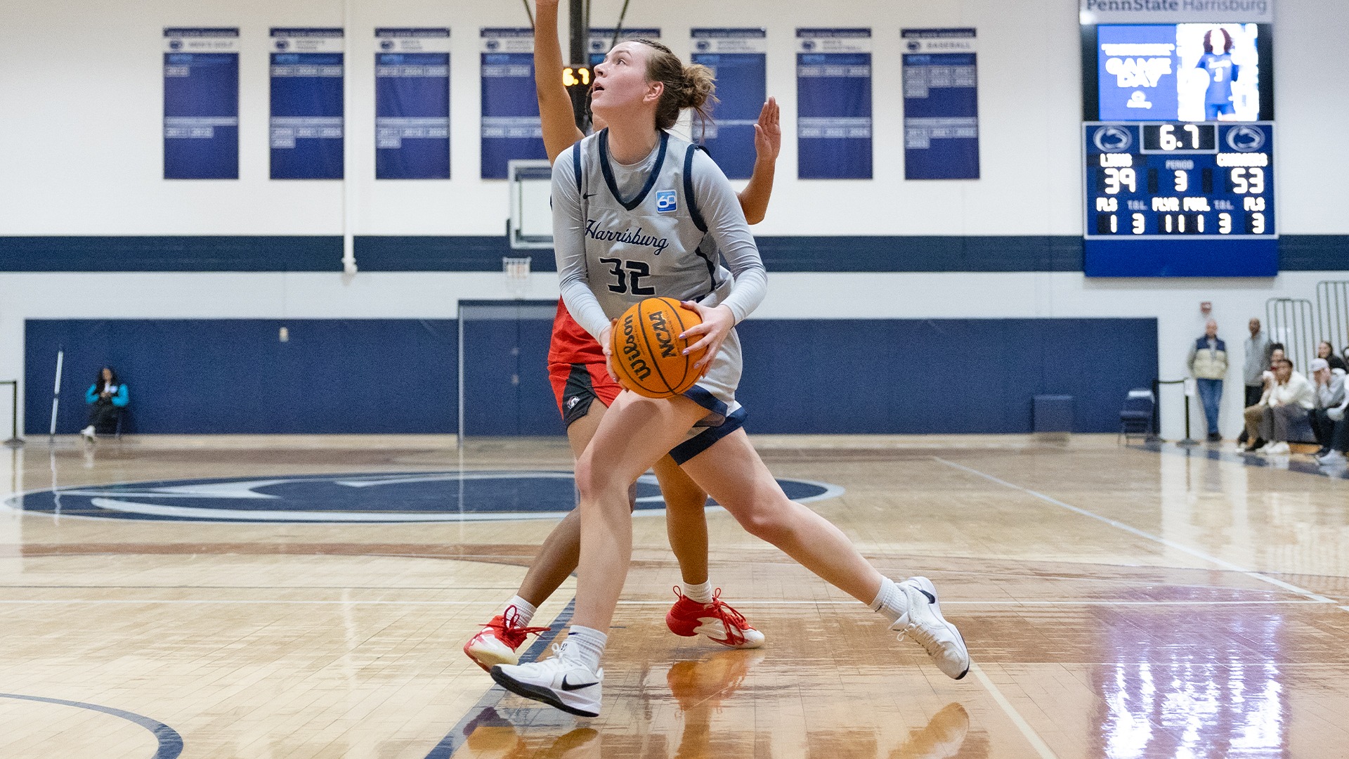 lauren moffatt drives to the basket during a game against lancaster bible in 2026