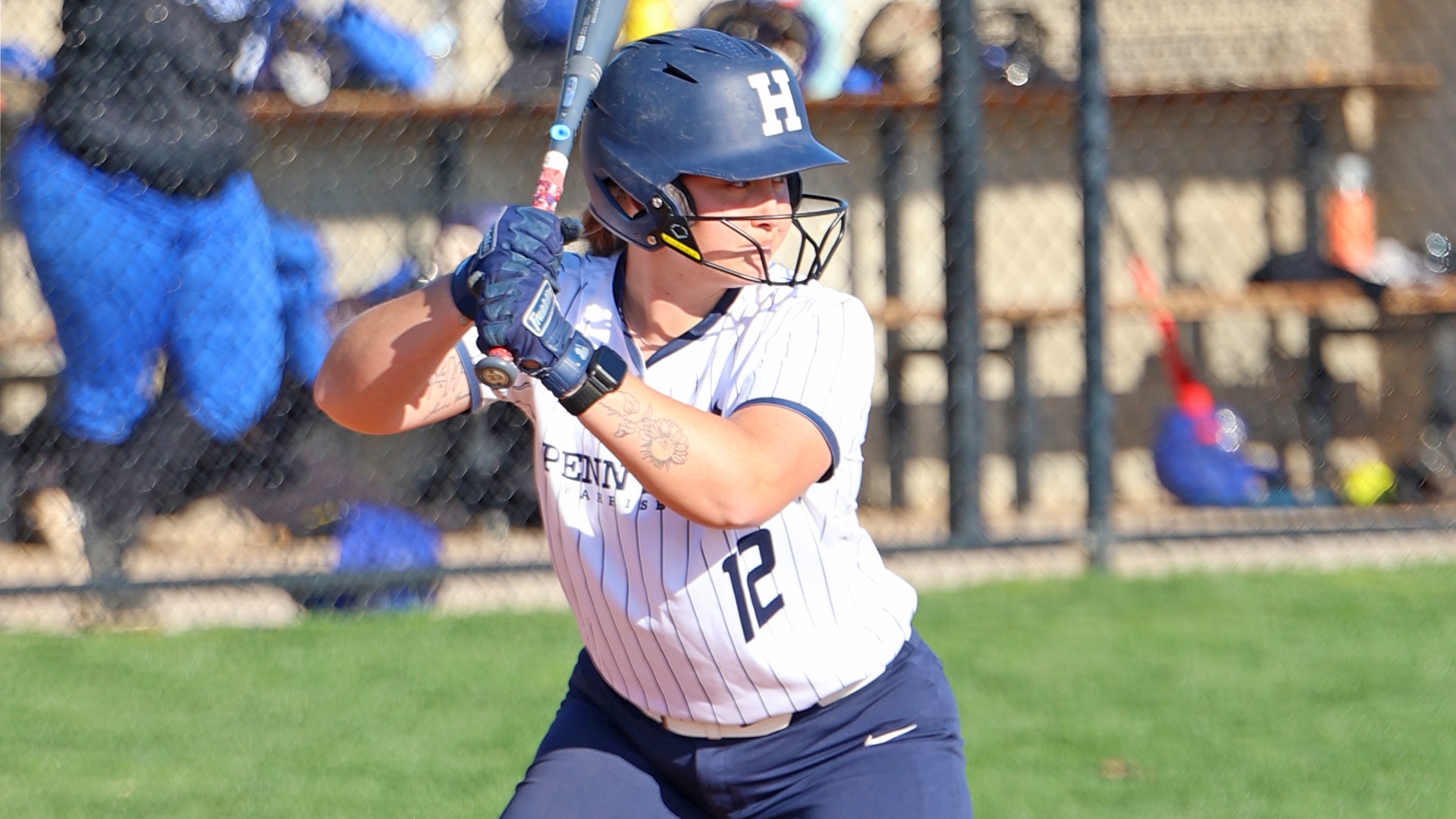 emily cutman waits for a pitch in the batters box during a win over wilson in 2025