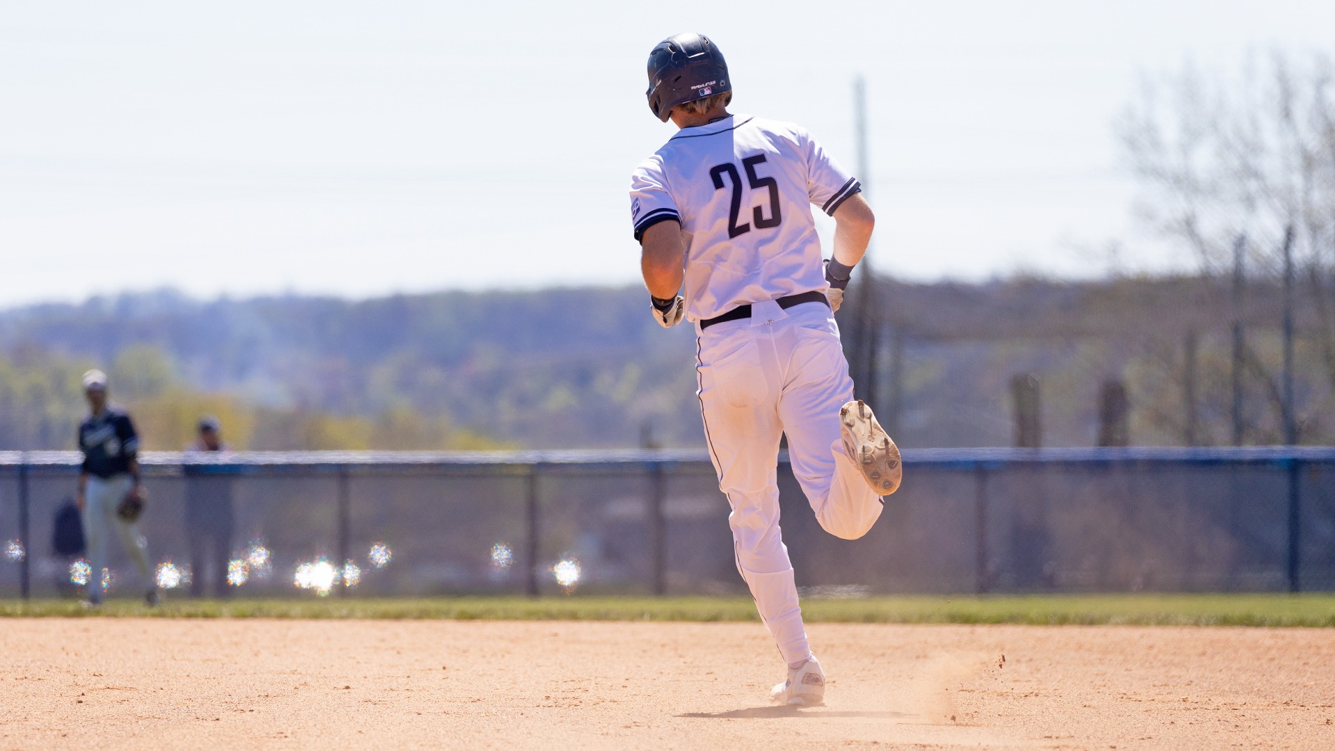 blaine waltimyer rounds second base after hitting a home run in a win over penn state abington in 2026