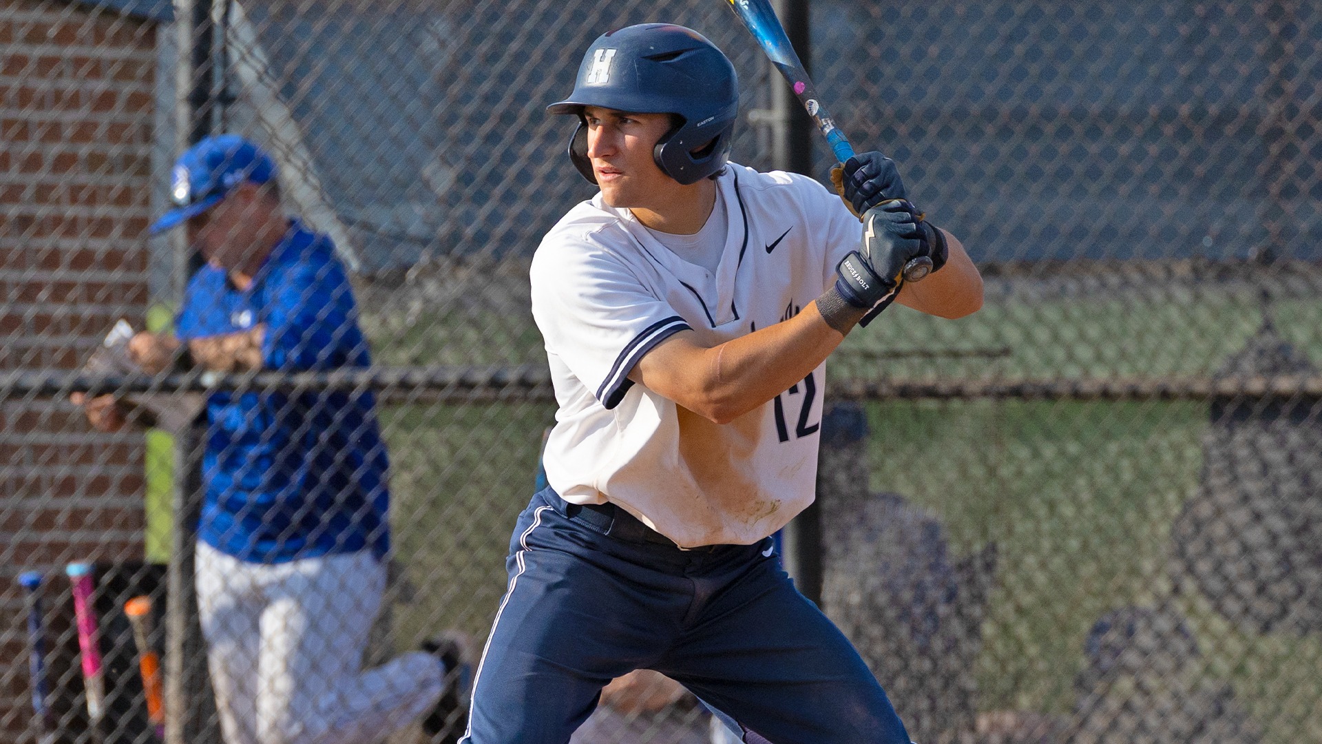 james quici waits at the plate for a pitch during a win over marymount in 2026