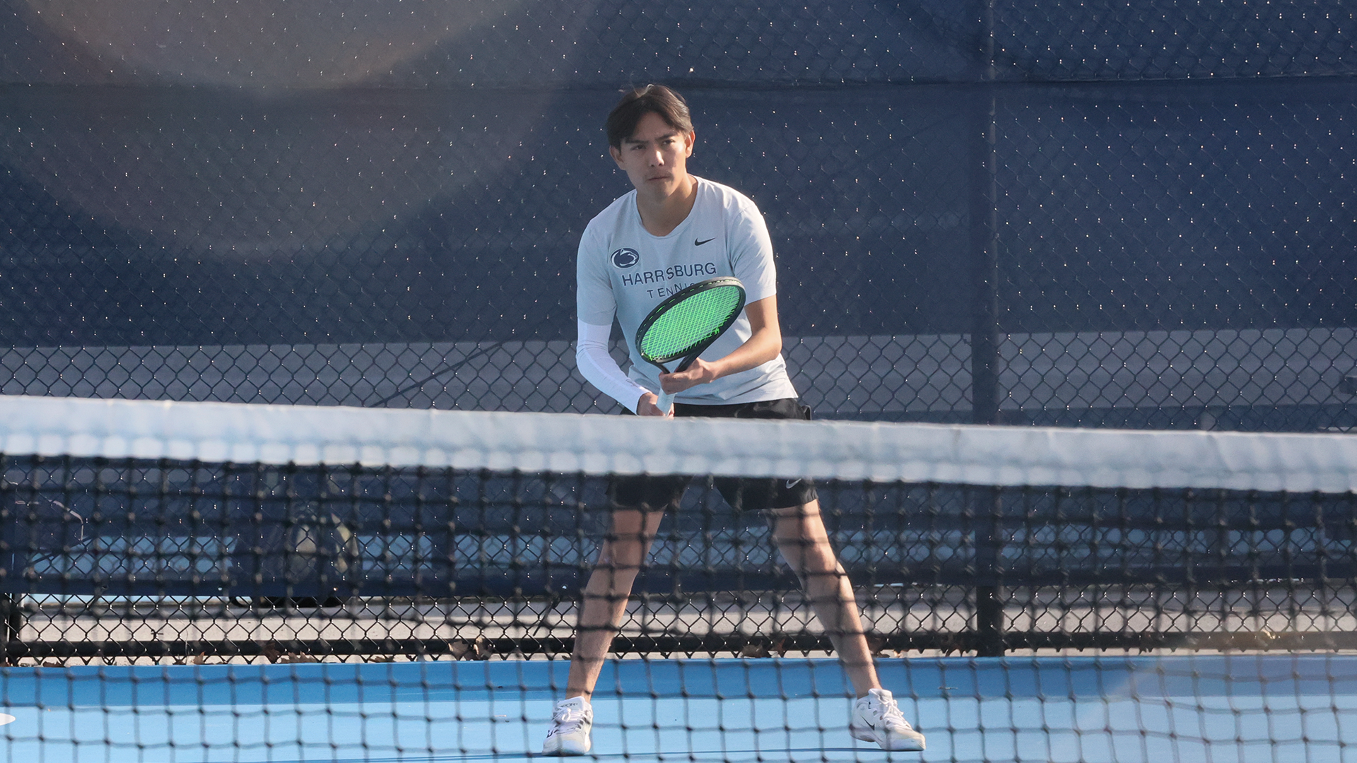 Mccarthy prepares to return a serve