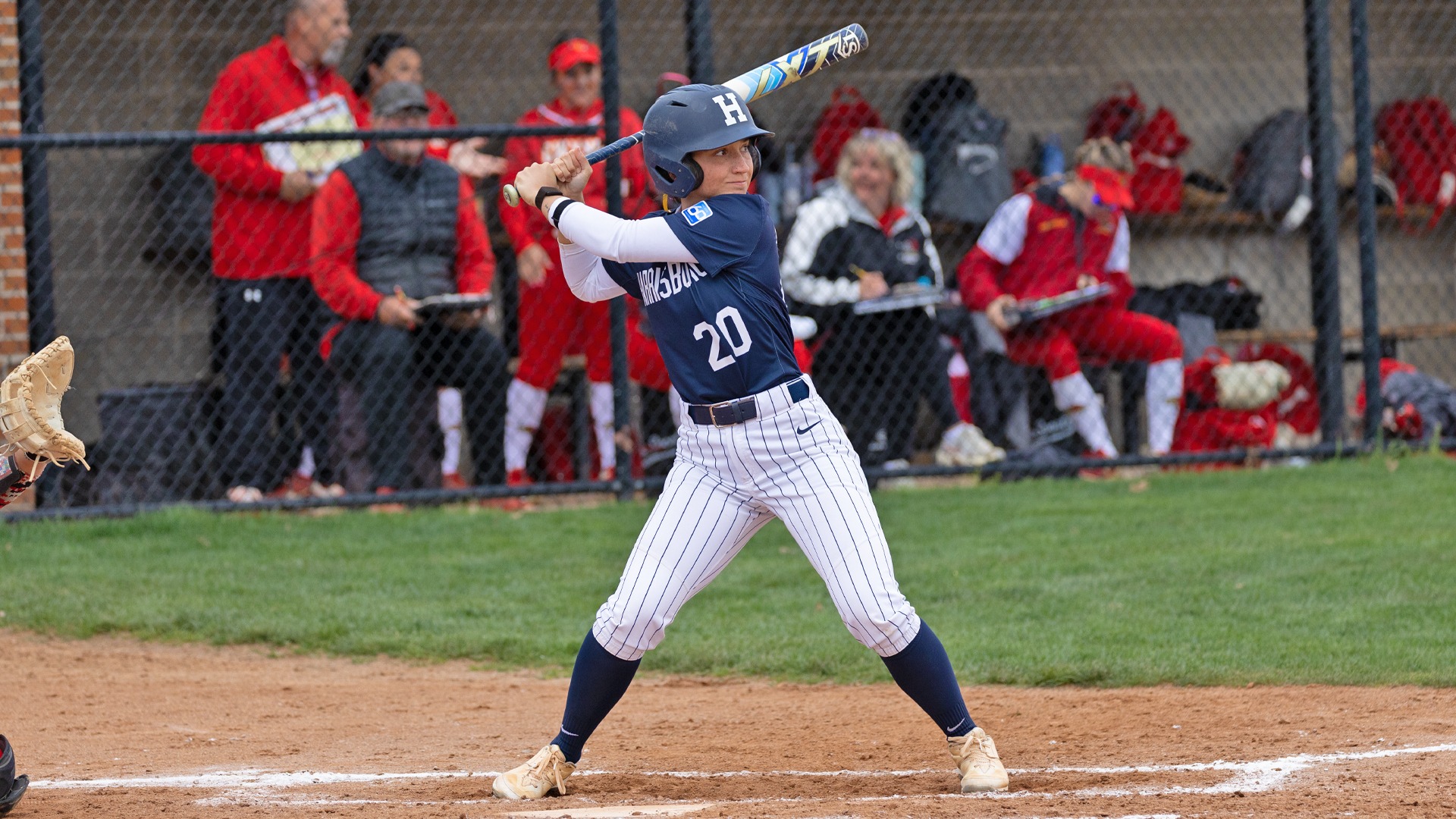 aspen walker stands at bat in a win over gwynedd mercy