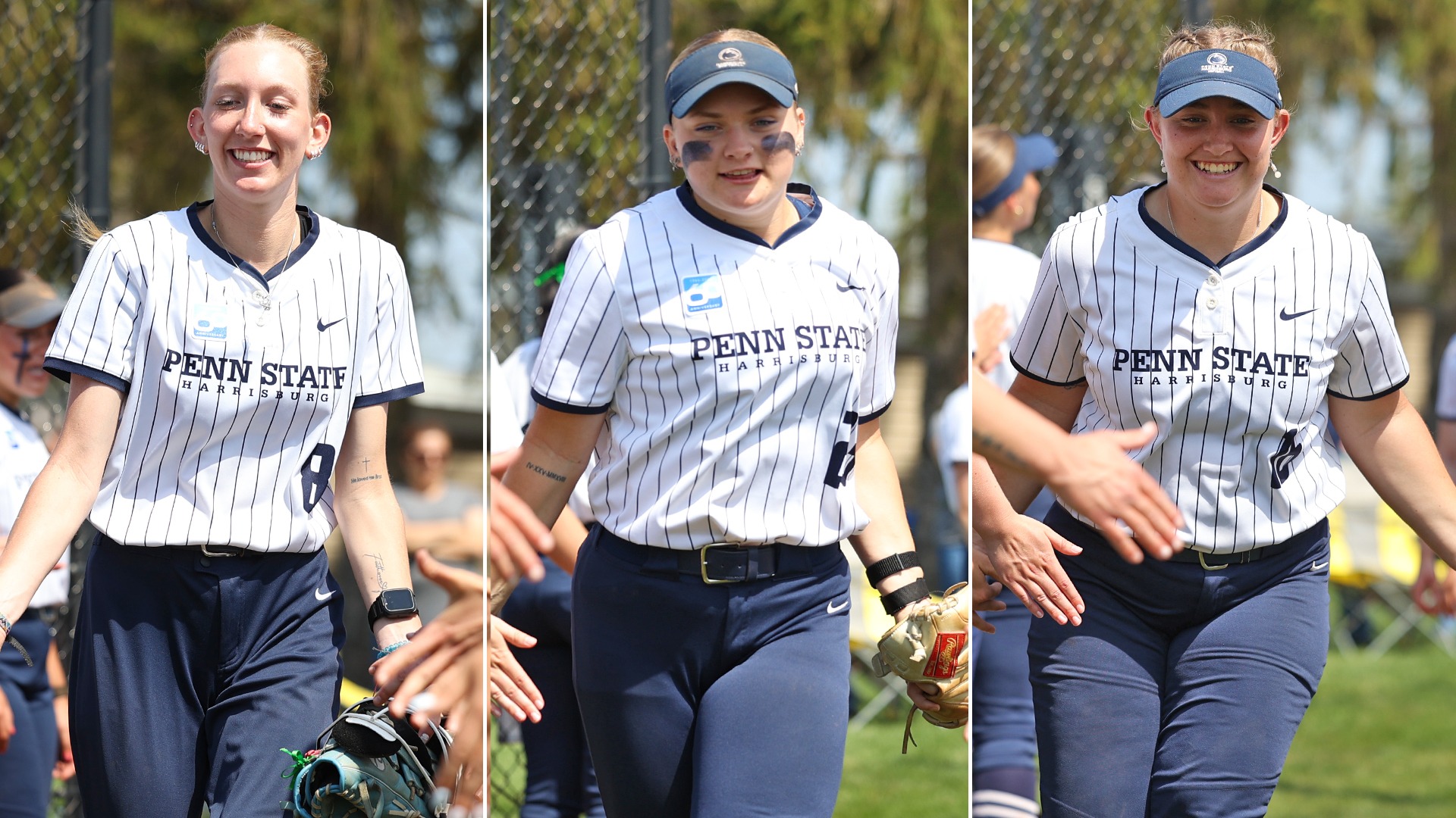 kylee miller, maddie minney, and emily cutman united east softball all-conference web story photo