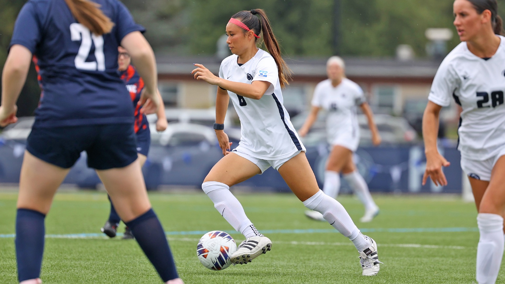 diana pon dribbles through traffic during a win over keystone in 2025