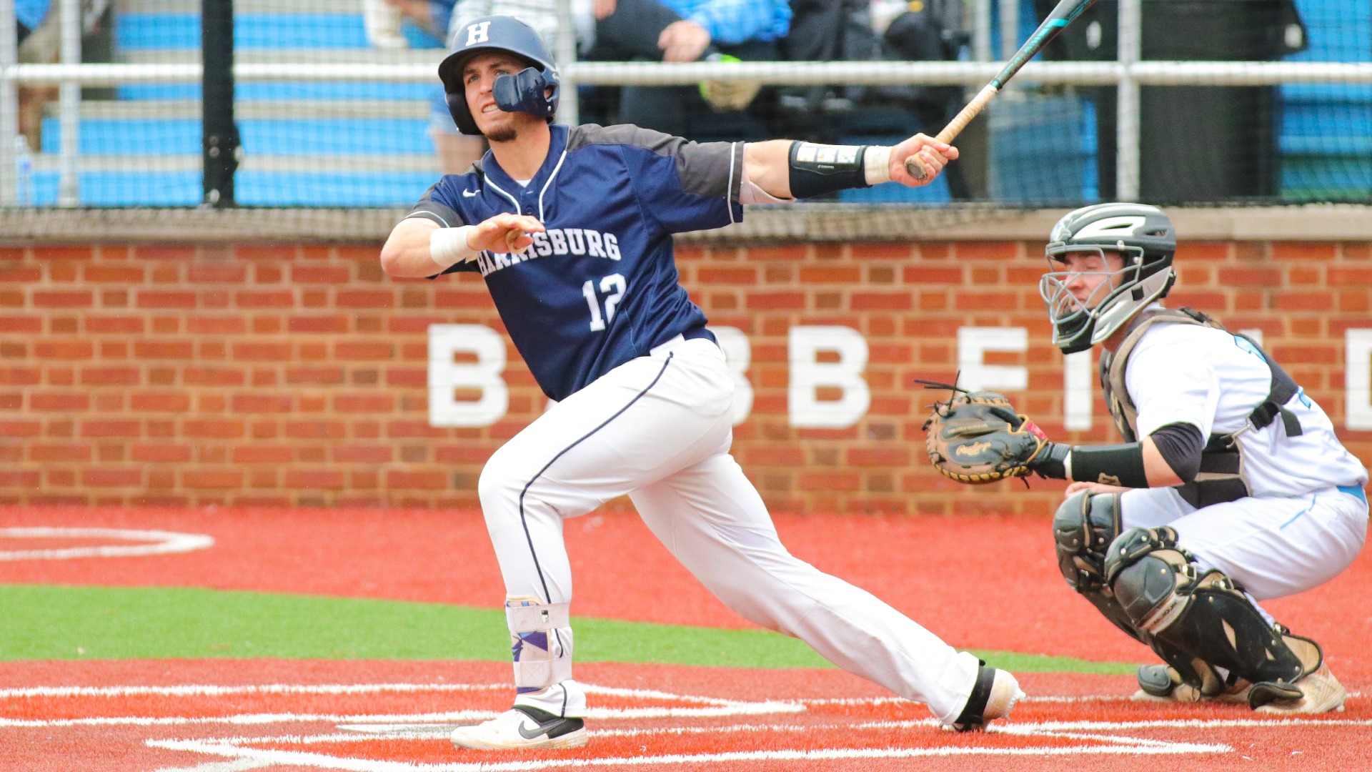bret williams follows through on a swing during a win over no. 16 johns hopkins in 2019