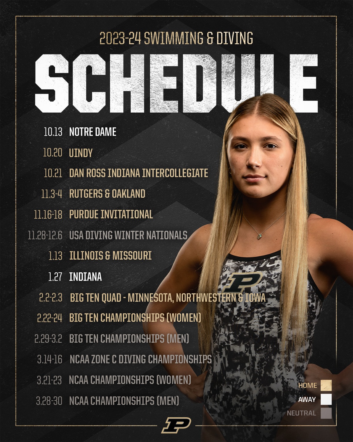 Swim Dive Schedules Unveiled For 2023 24 Purdue Boilermakers
