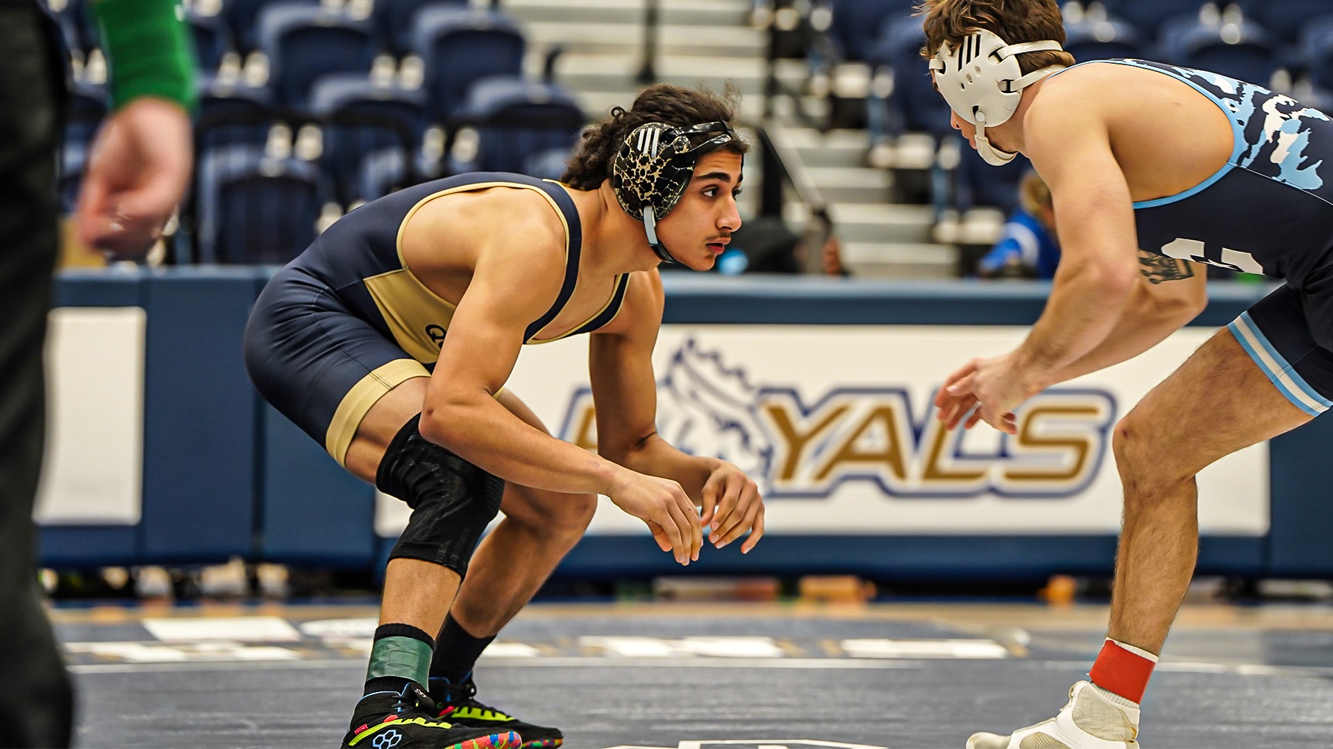 wrestling action shot