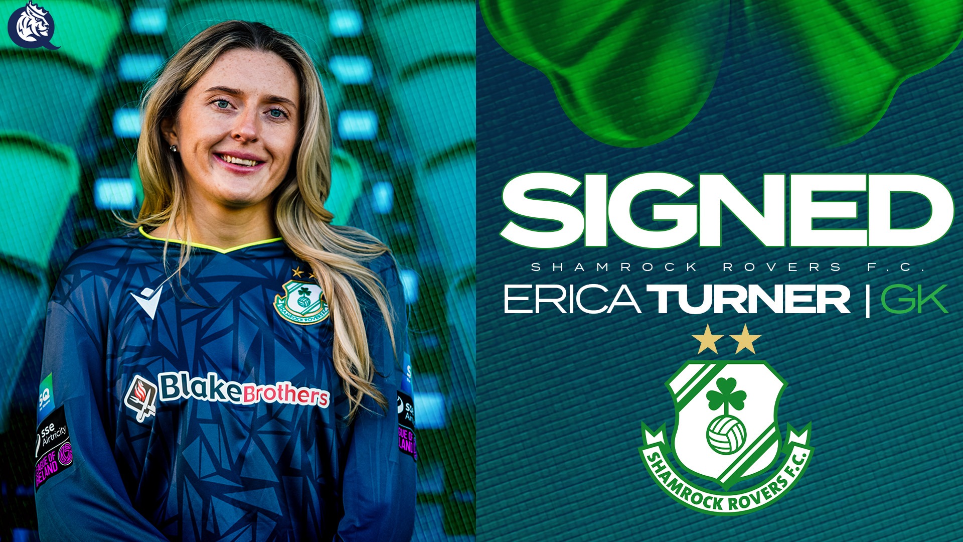 Erica Turner Signed to Shamrock F.C.
