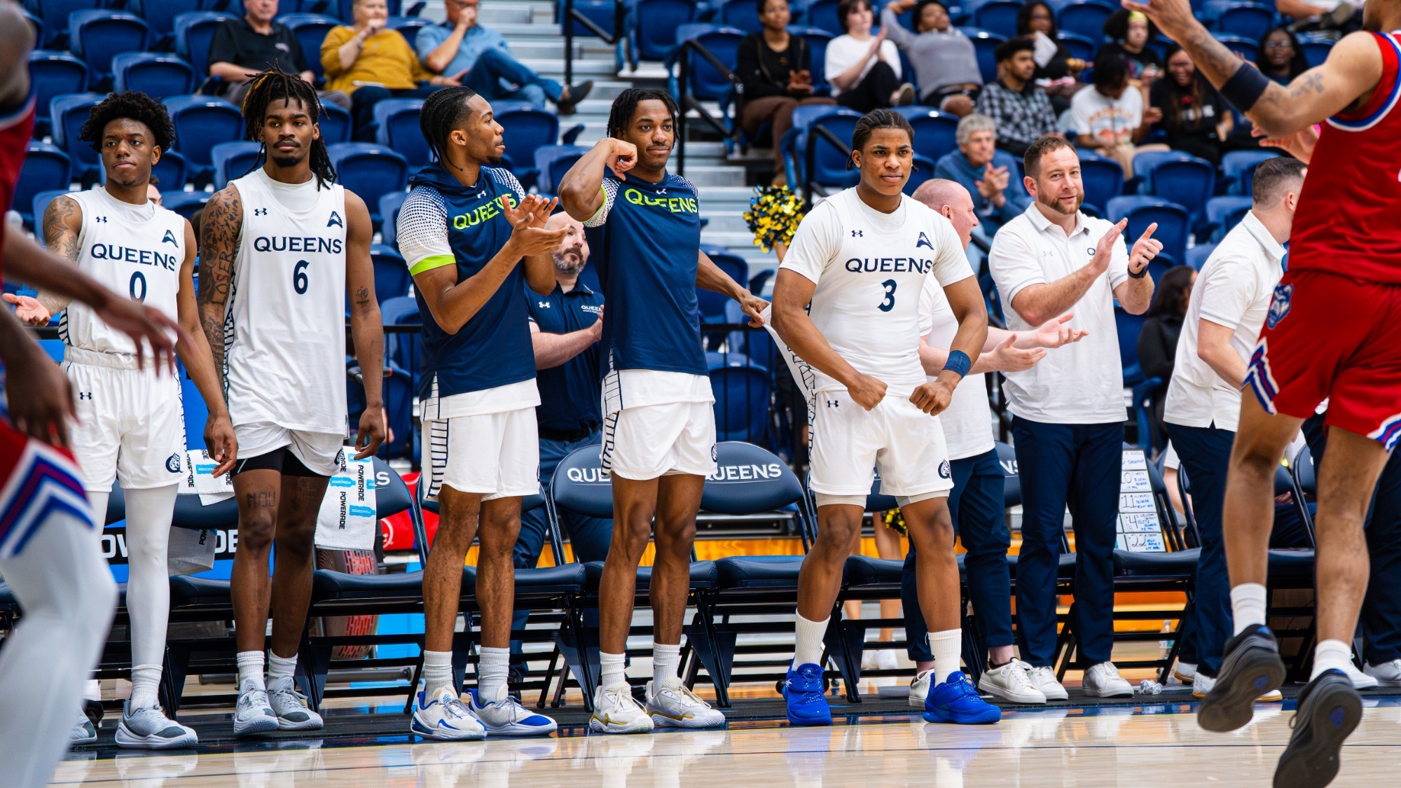 Queens vs. West Georgia bench