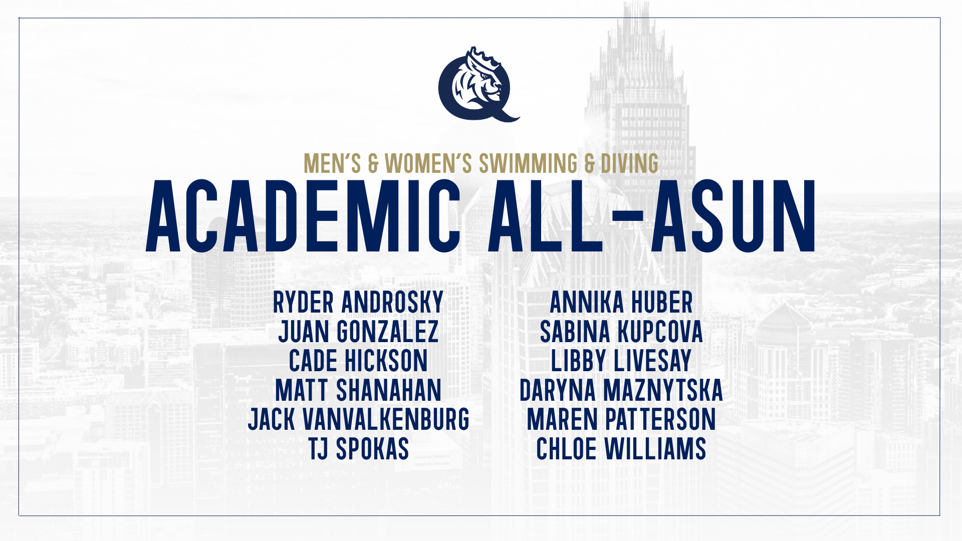 ACADEMIC ALL-ASUN - SWIM