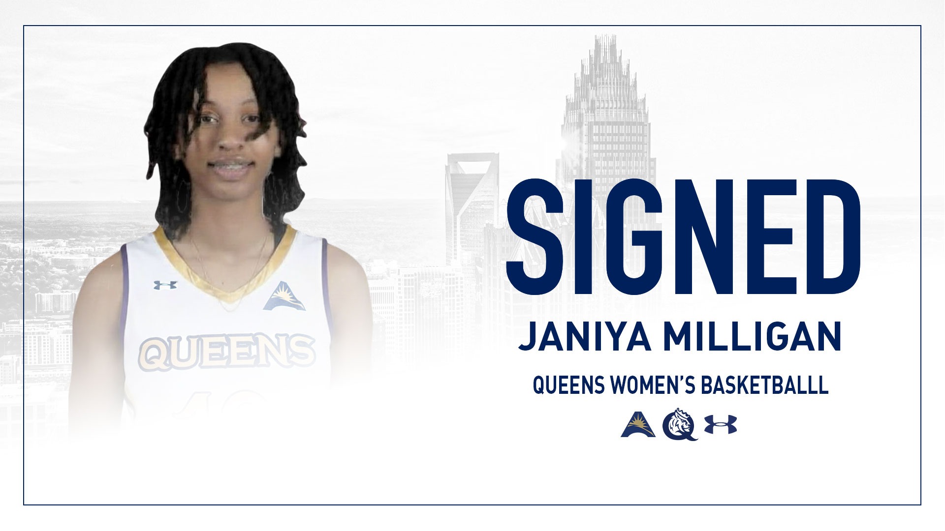 Janiya Milligan Signs with Queens Women's Basketball