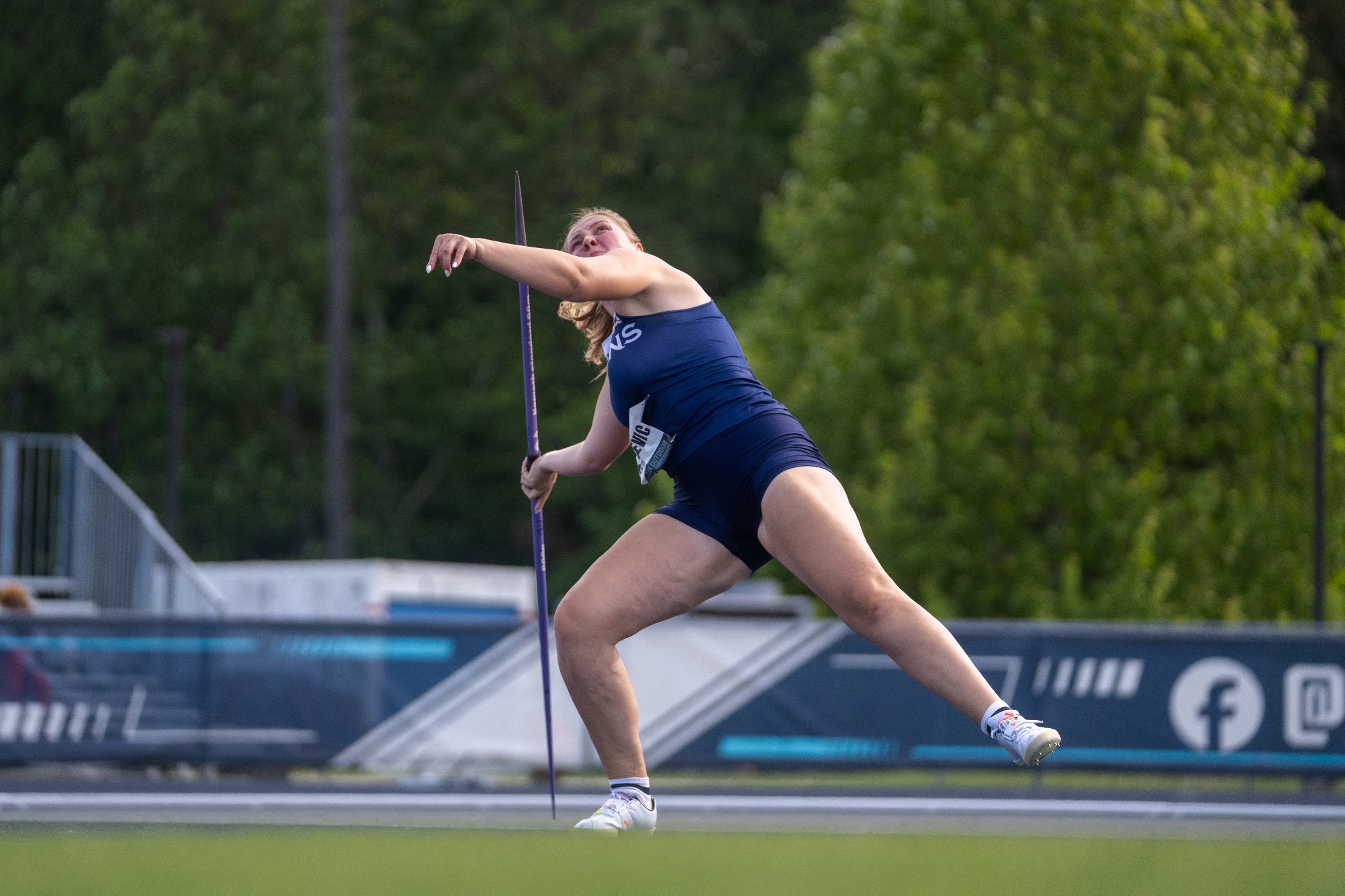 Vesna throwing javelin at ASUN Championships