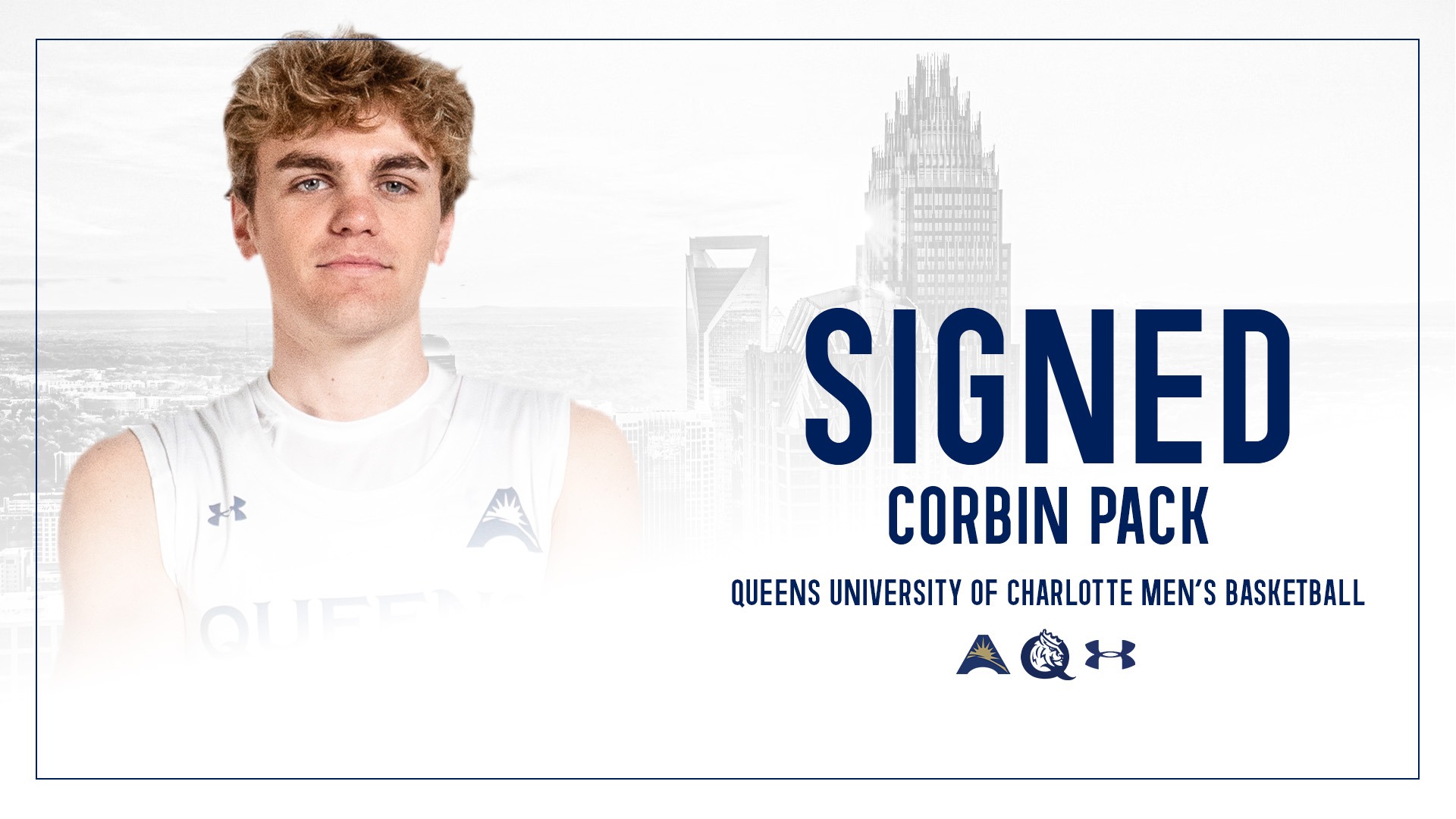 Corbin Pack signs with Queens University of Charlotte men's basketball