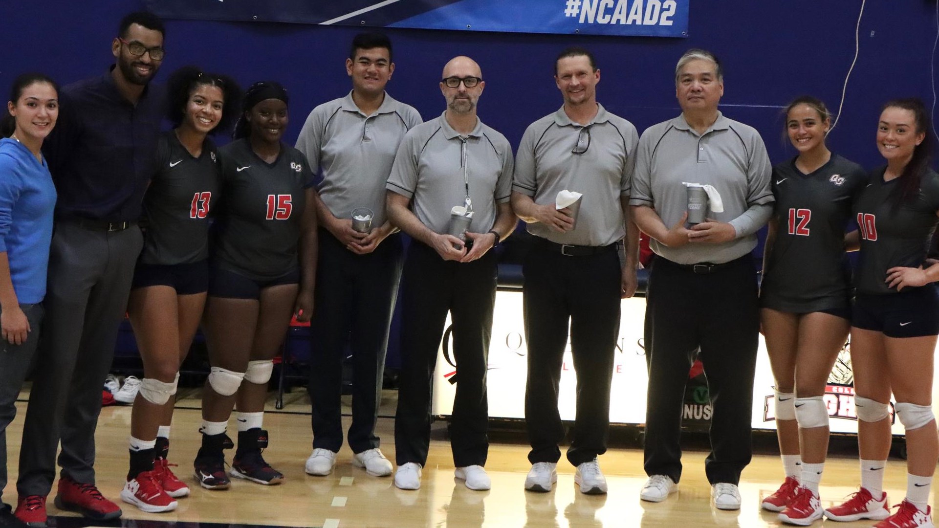 Volleyball Celebrates Officials' Appreciation Week Before Match with