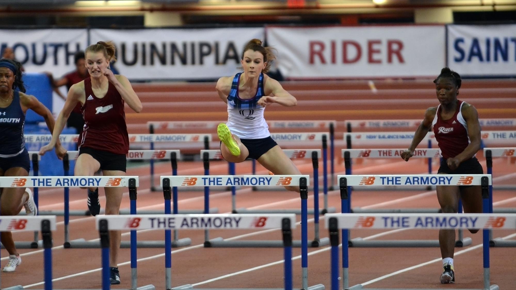 Jessica Lee Repeats as ECAC Hurdles Champion for QU Outdoor Track and