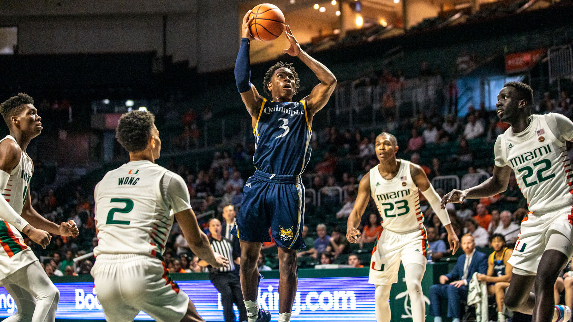 Men's Basketball Drops Contest at ACC Foe Miami Quinnipiac University