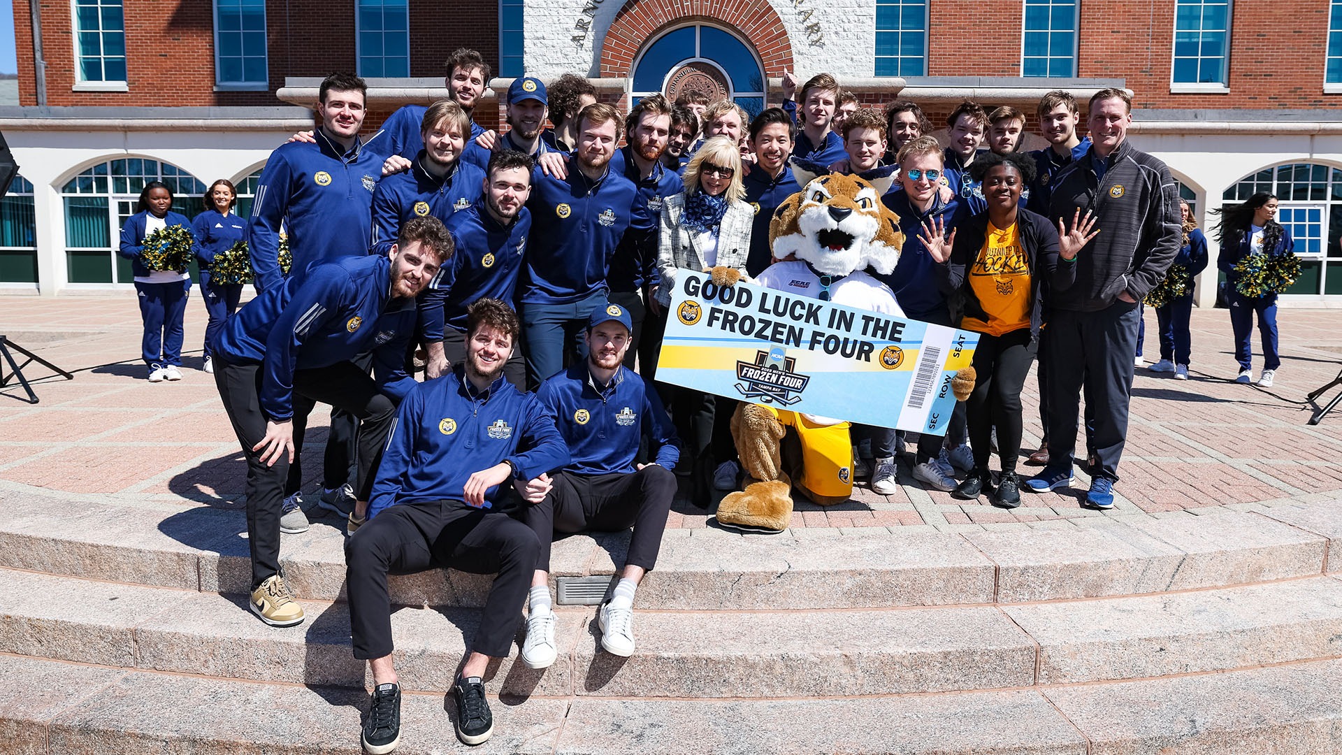 Quinnipiac Hosts Frozen Four Pep Rally / SendOff on Mount Carmel
