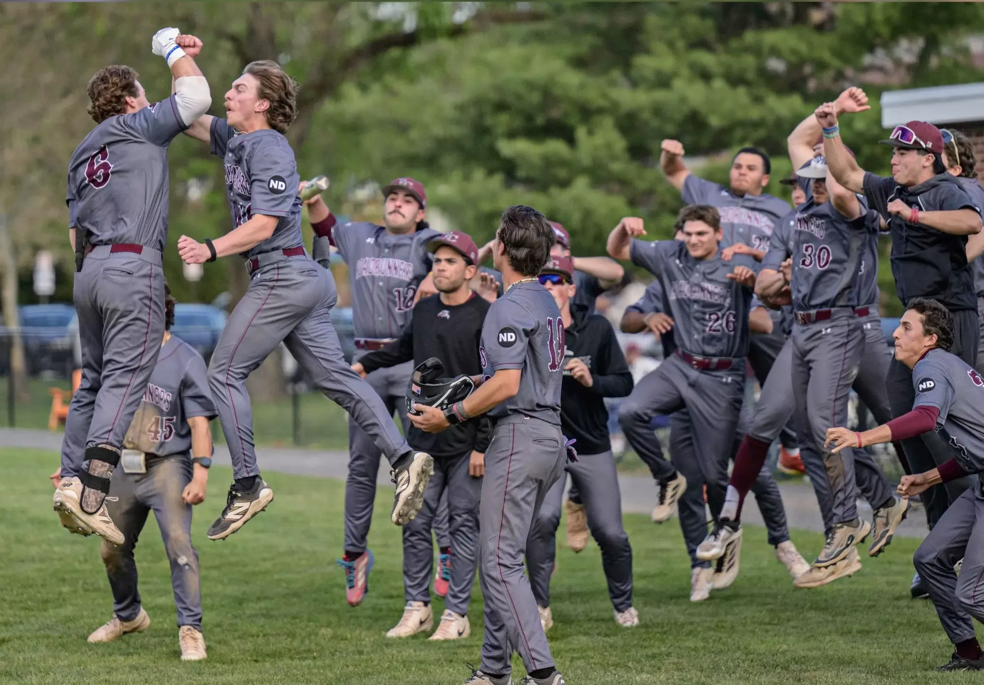Zach Novakowski HR celebration 5.10.26