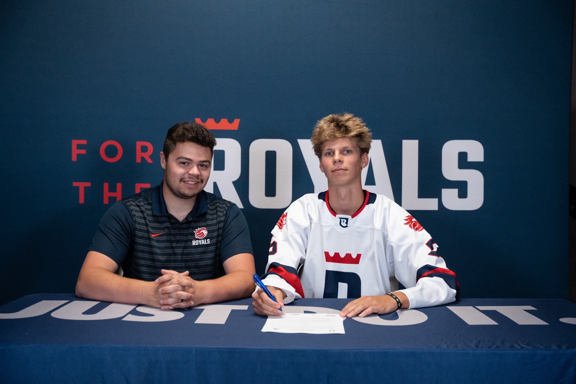 Nolan Lodder with Isaiah Thornback