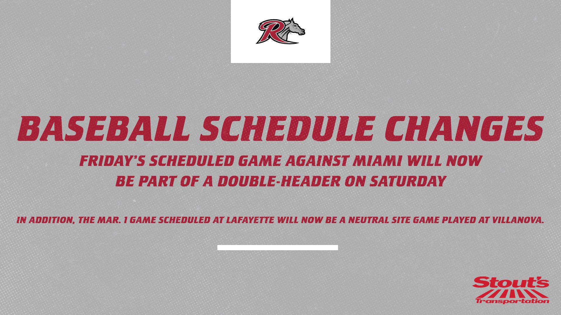 Baseball Announces Schedule Changes Rider University Athletics
