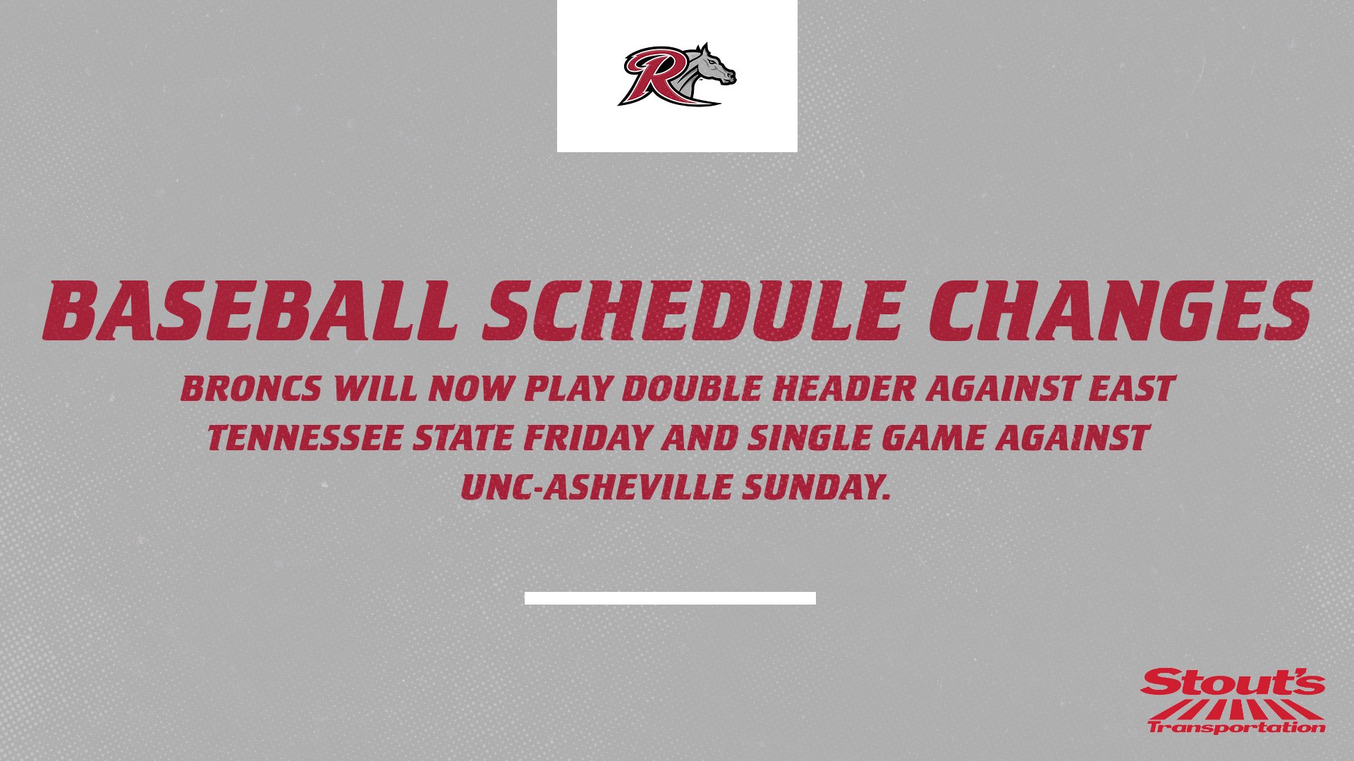 Weather Forces Baseball Schedule Changes for Weekend Rider University