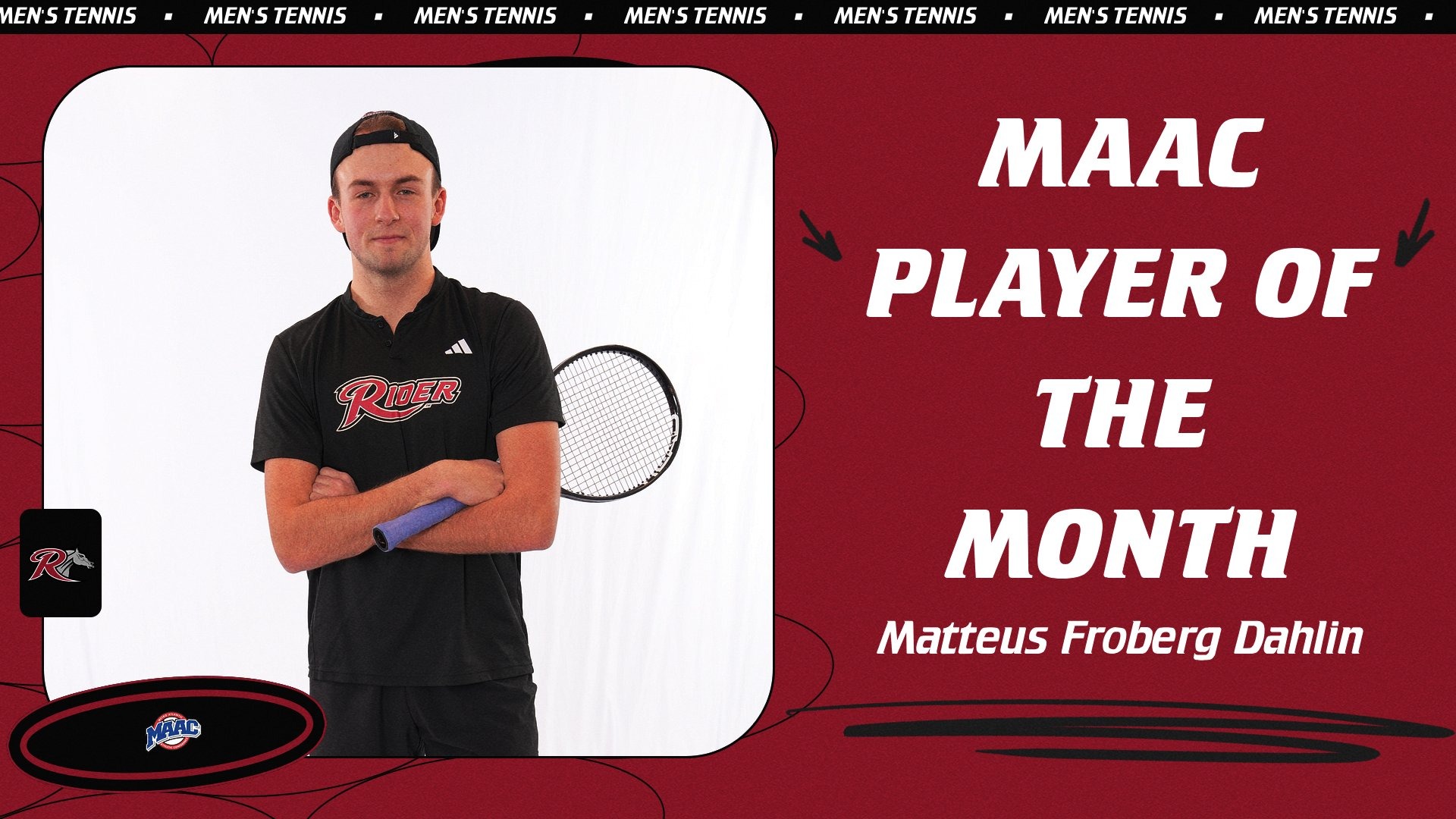 Matteus Froberg Dahlin MAAC Men's Tennis Player of the Month October 2025