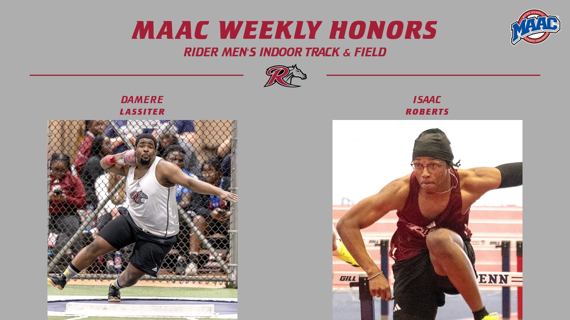 MAAC Indoor MTF Weekly Awards 12/9