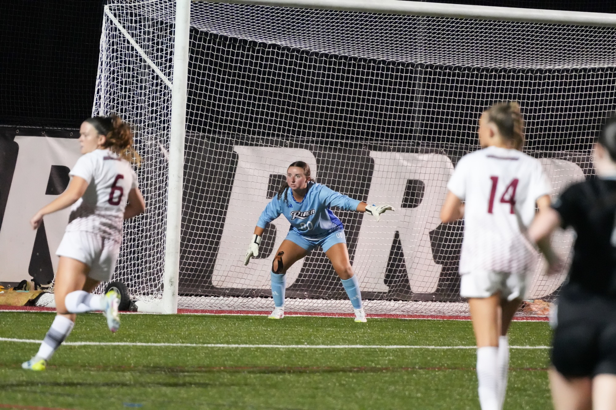 Moore in goal 