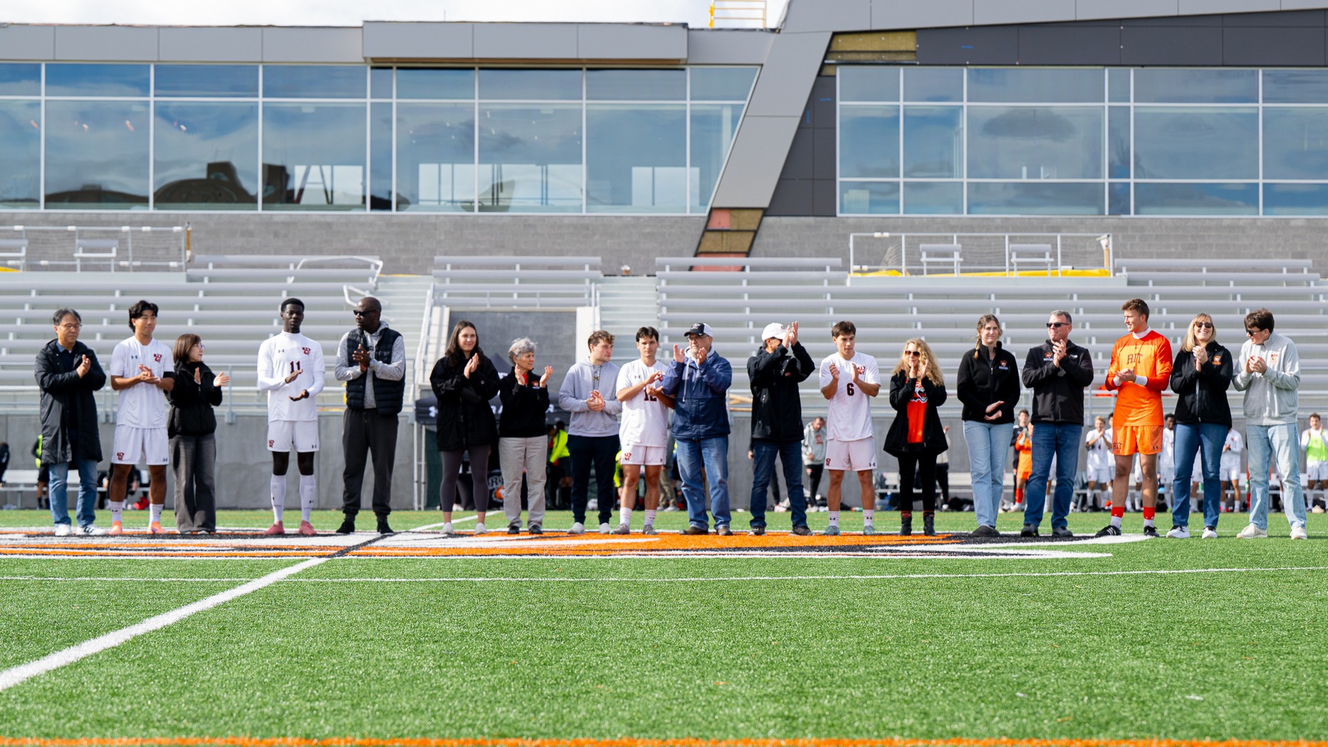 on Saturday, Oct. 25, 2025, at Tiger Stadium. RIT Men’s Soccer vs. Bard College. (Autumn Bernava/ RIT Sports Network)