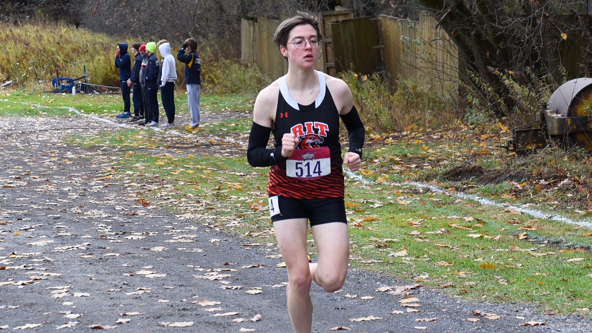 a women's runner for RIT competes in the 2025 Liberty League Women's Cross Country Championships