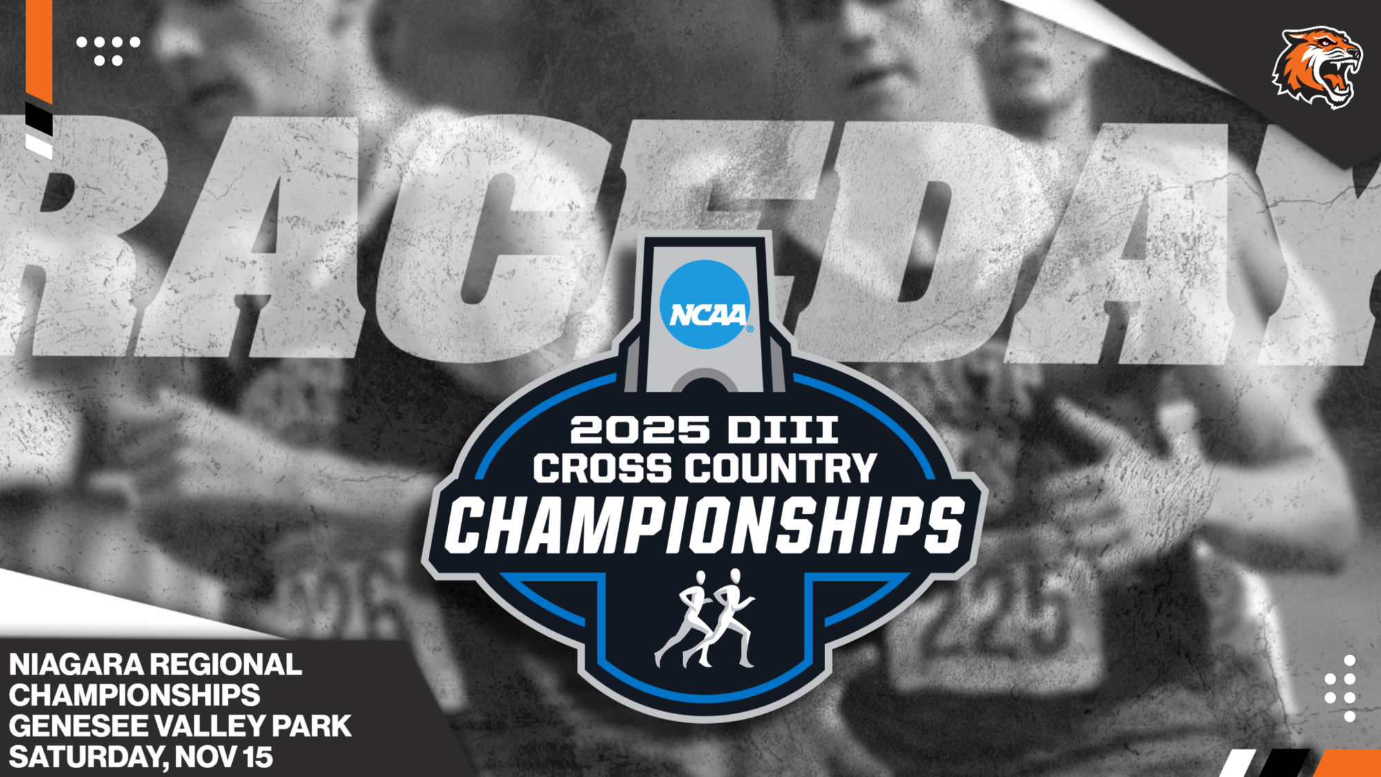 Rochester Institute of Technology cross country teams will host and compete in the 2025 NCAA Division III Niagara Region Championships at Genesee Valley Park in Rochester, N.Y. on Saturday, November 15