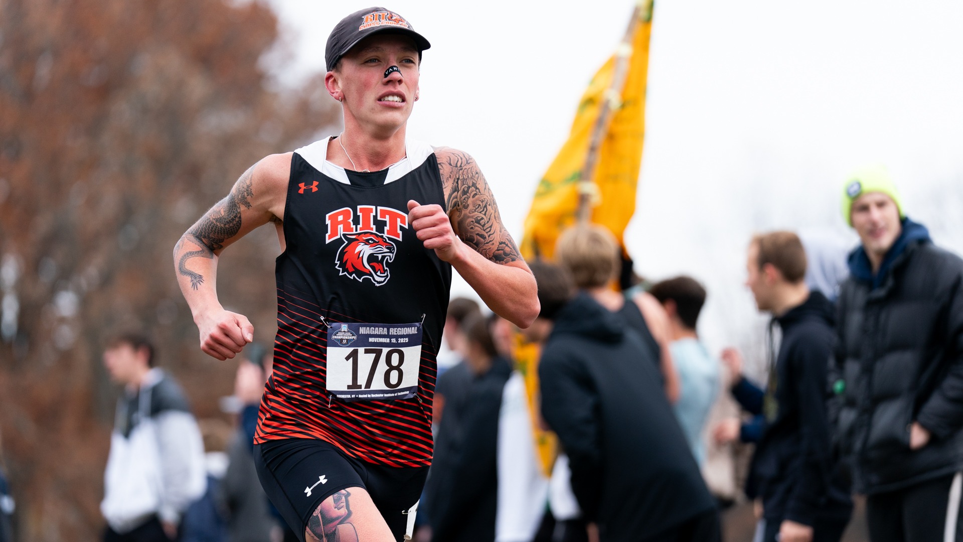 RIT hosted the NCAA DIII Cross Country Niagara Regional Championships at Genesee Valley Park, in Rochester New York on Saturday, November 15, 2025. (Colin Norland/RIT Sports Network).