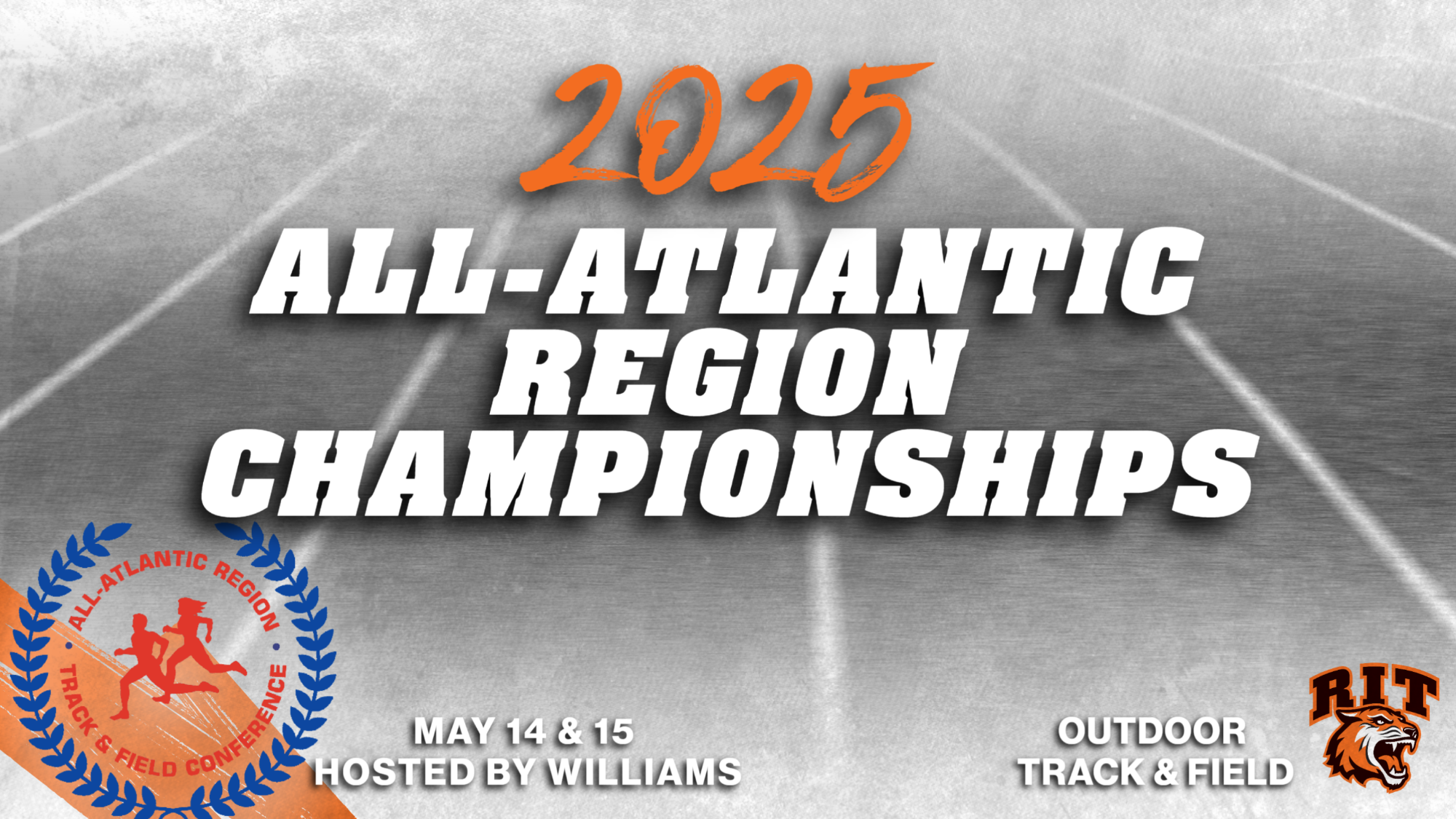 The 2025 All-Atlantic Region outdoor track and field championships will be held May 14 and 15 in Williamstown, Massachusetts