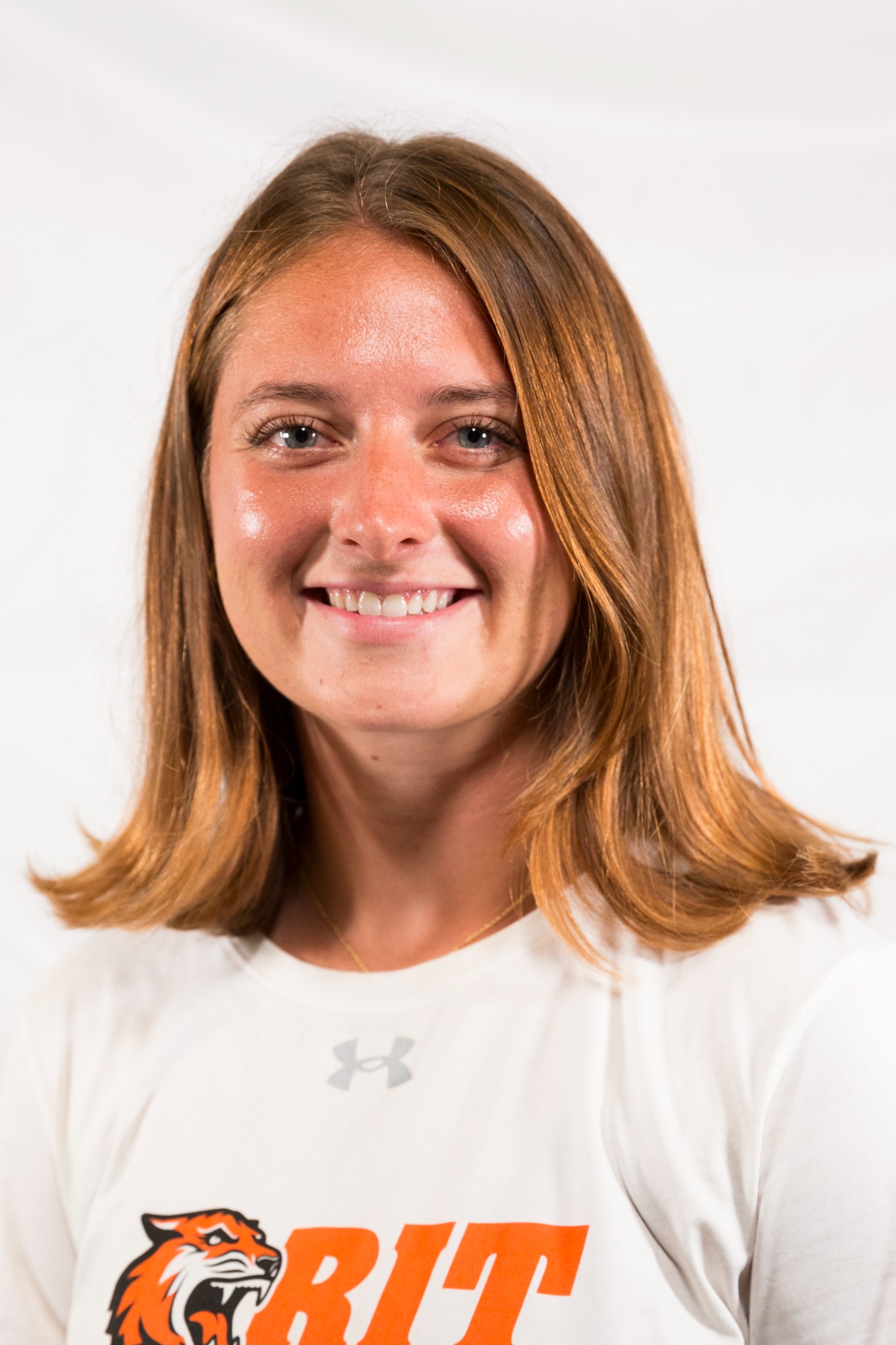 RIT women’s soccer coach Izzy Rennoldson on Thursday, Aug. 21, 2025 at RIT in Henrietta, N.Y. RIT Fall Media Day (Rebecca Villagracia/RIT Sports Network)
