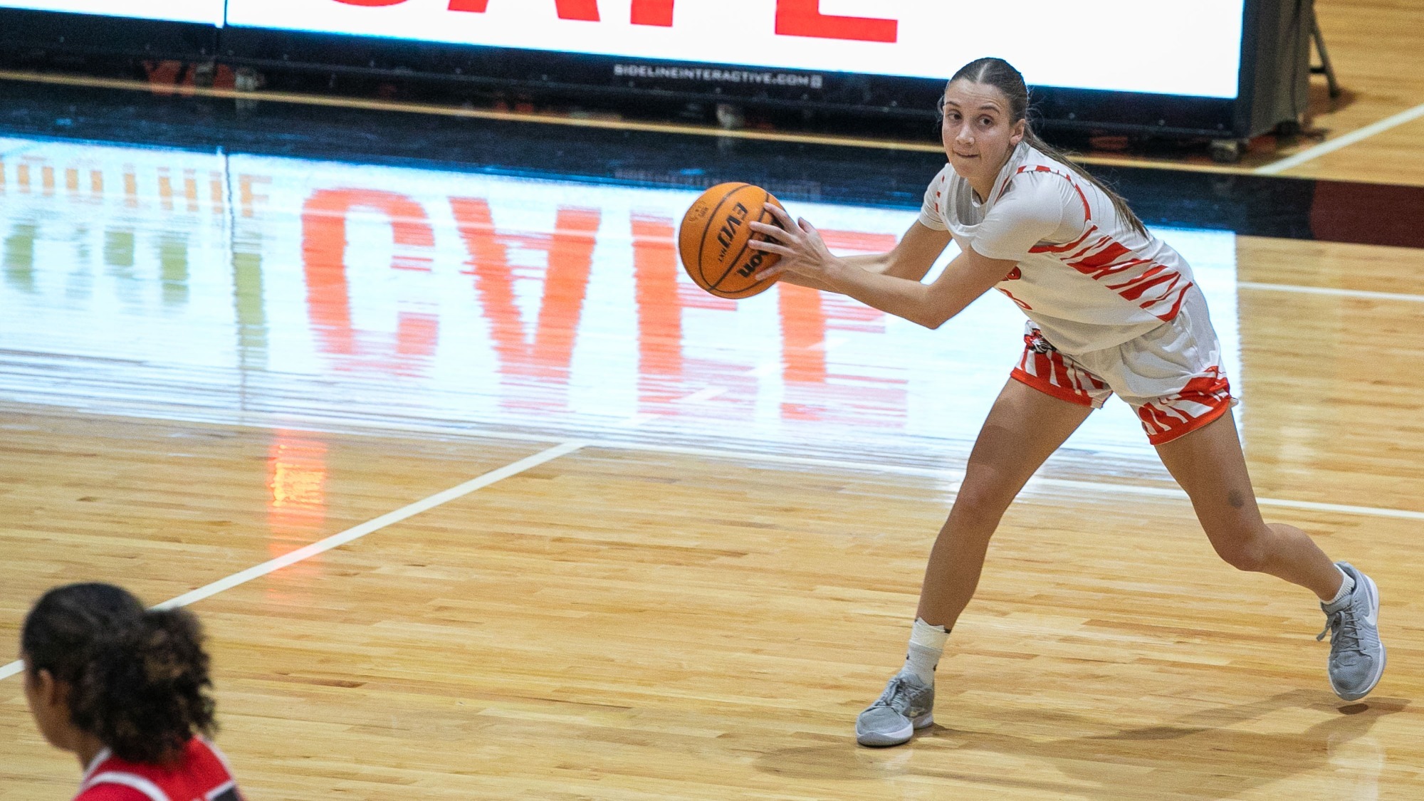 RIT's Erin DiPaola, #3, receives a pass on Saturday, Jan. 17, 2026, at George H. Clark Gymnasium. RIT Women’s Basketball game vs RPI. 