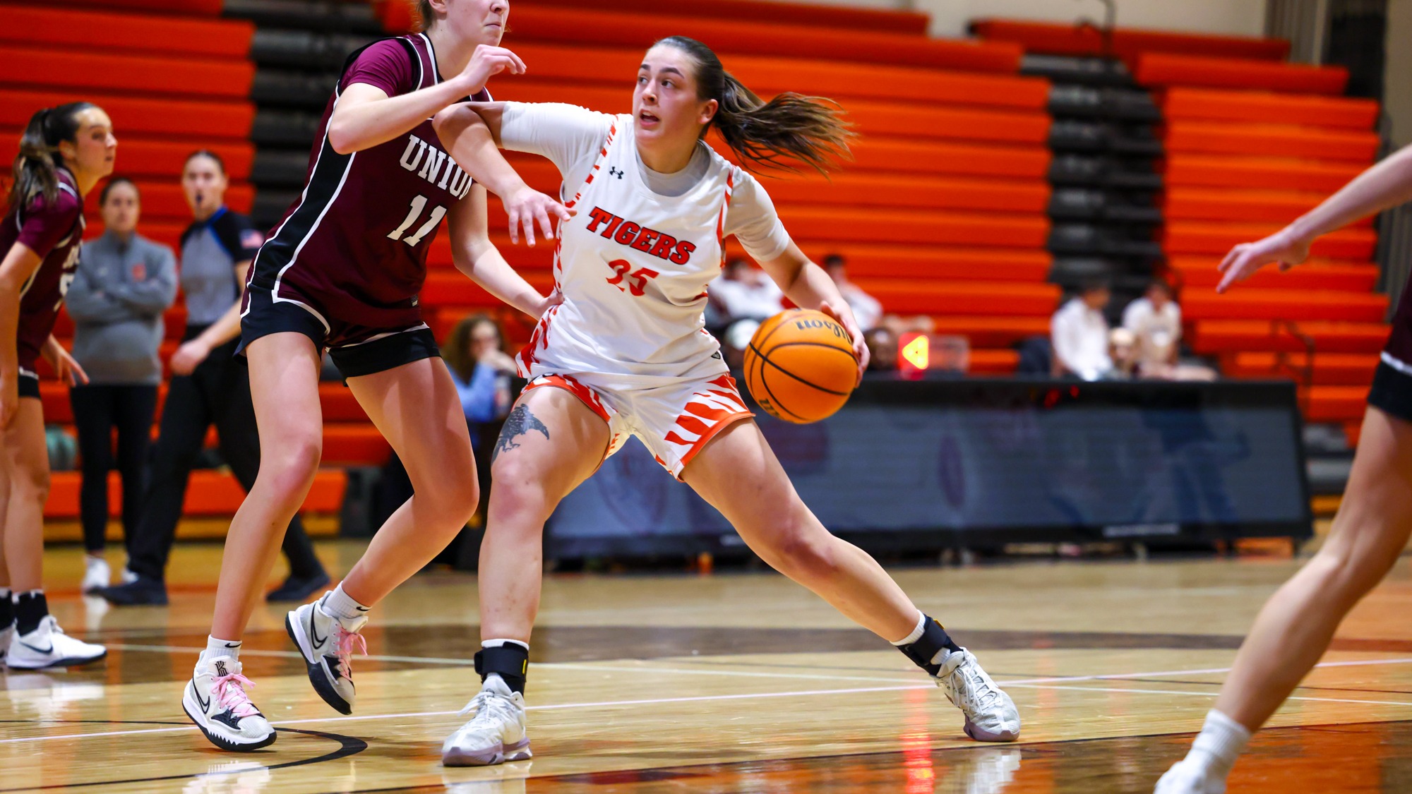 RIT's Faye Kaplinski, #25, in game vs Union on Saturday, Jan. 3, 2026, at George H. Clark Gymnasium. RIT Women's Basketball game vs. Union College. (Mikaela Engstrom/RIT Sports Network).