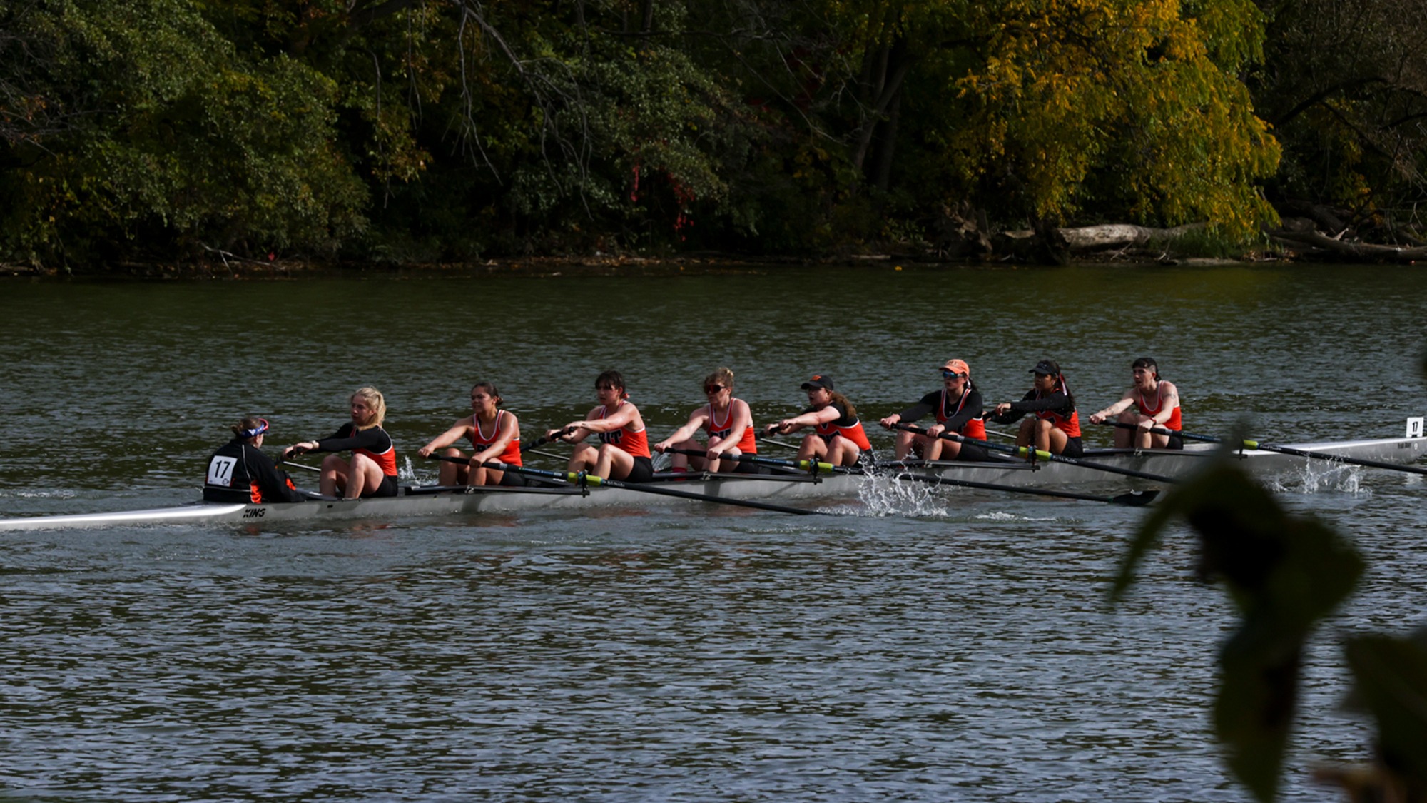 RIT Rowing competes on the Genesee River on Saturday, Oct. 10, 2026, at Head of the Genesee. RIT Athletics / Chance Parker.