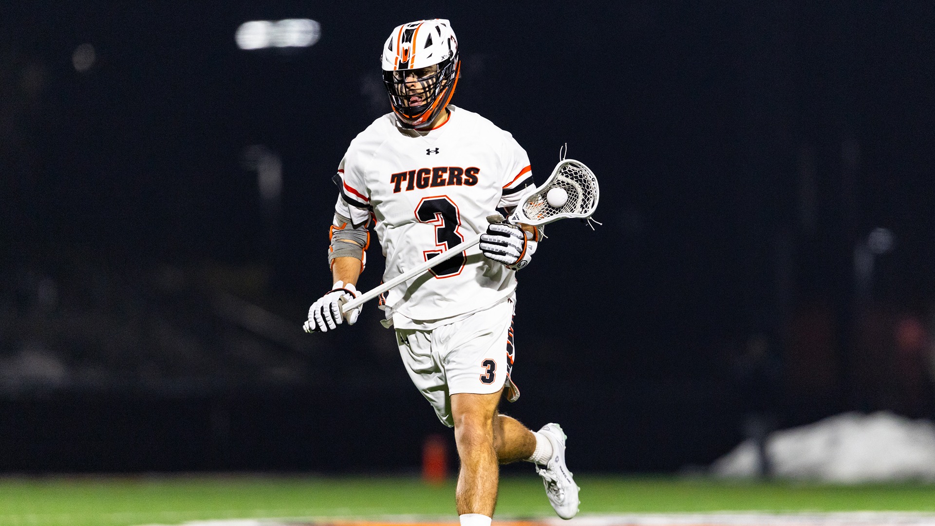 RIT's Tyson Allison, #3, in game vs Geneseo on Wednesday, March 4, 2026, at Judson Stadium. RIT Men's Lacrosse game vs SUNY Geneseo. (Mikaela Engstrom/RIT Sports Network).