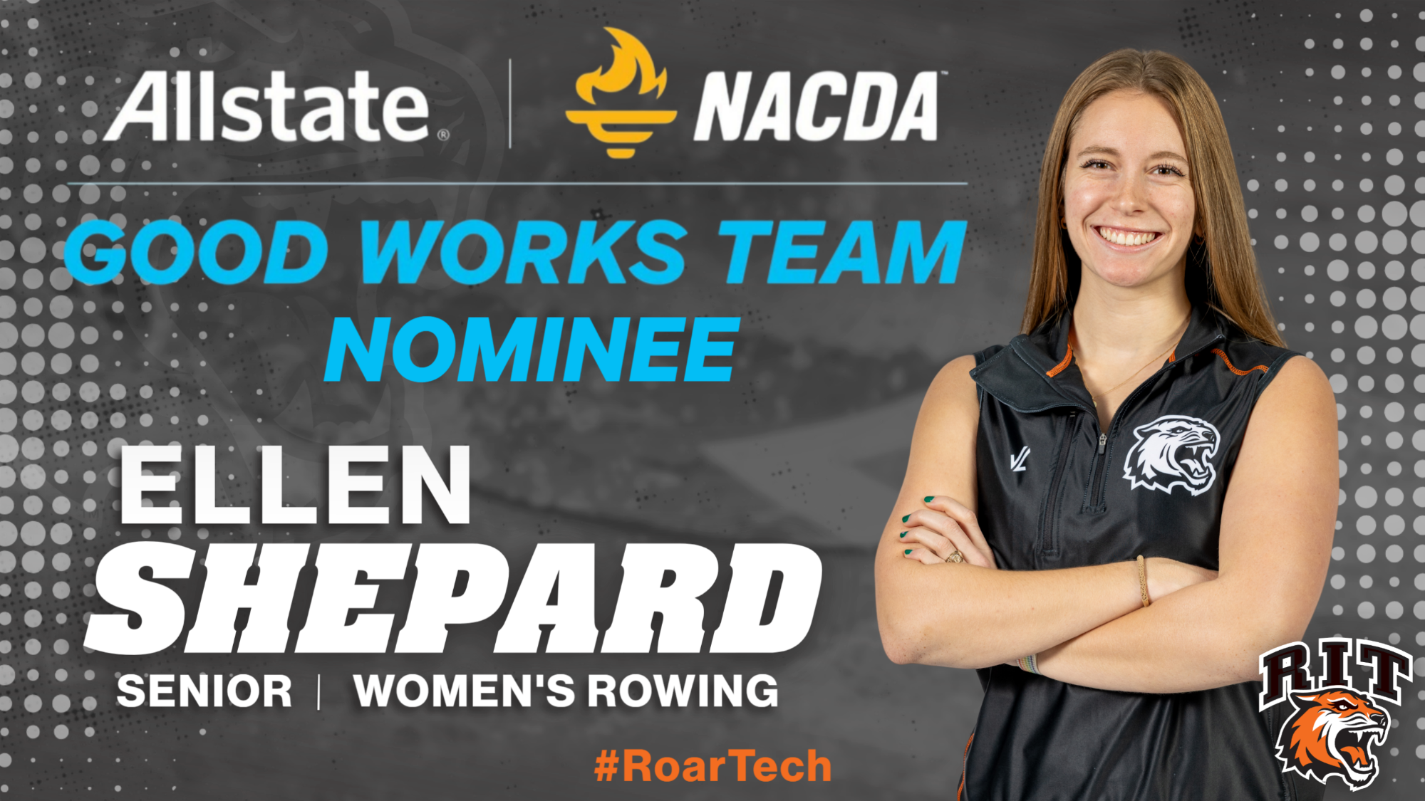 RIT women's rower Ellen Shepard is an Allstate NACDA Good Works Team Nominee