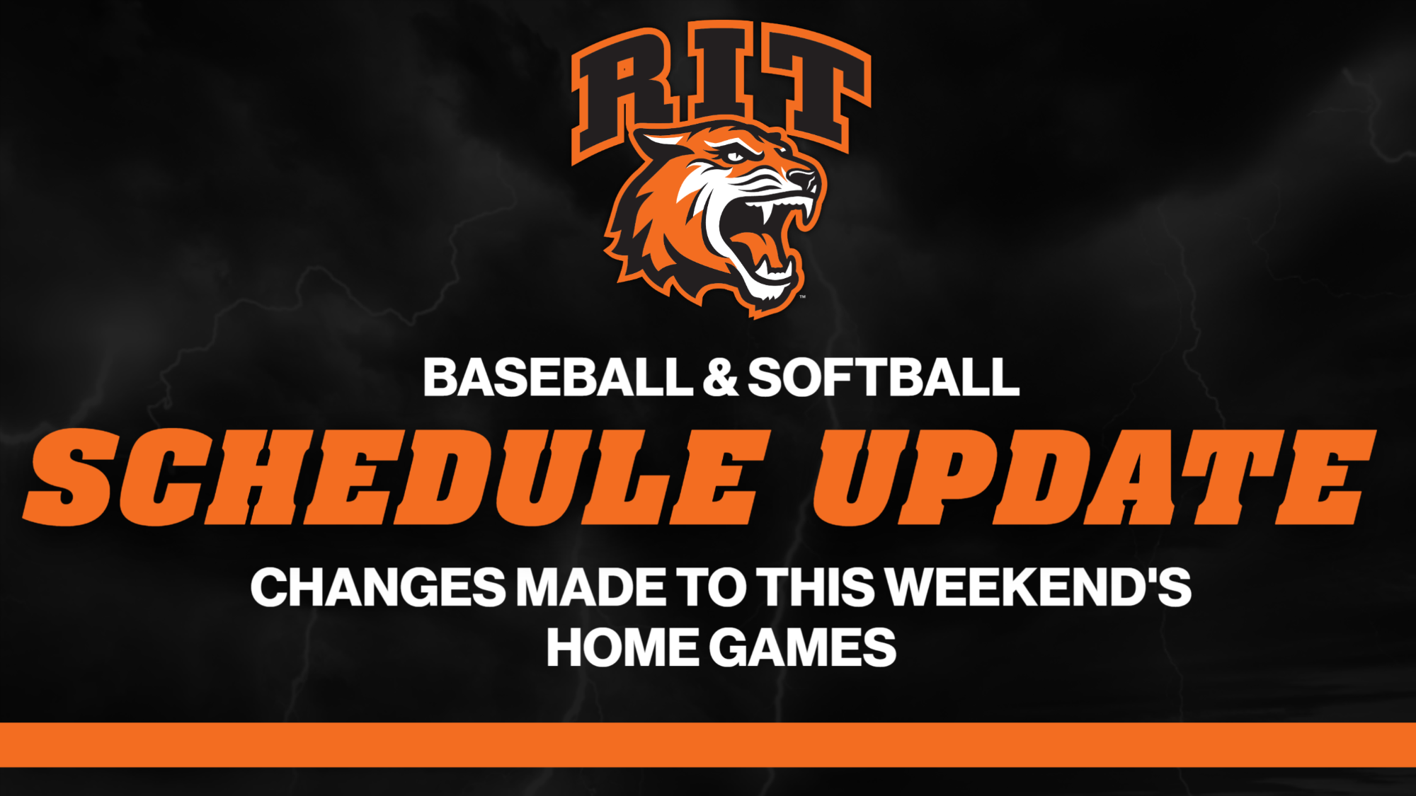 RIT baseball and softball schedule updates for the weekend starting Friday, April 24, 2026