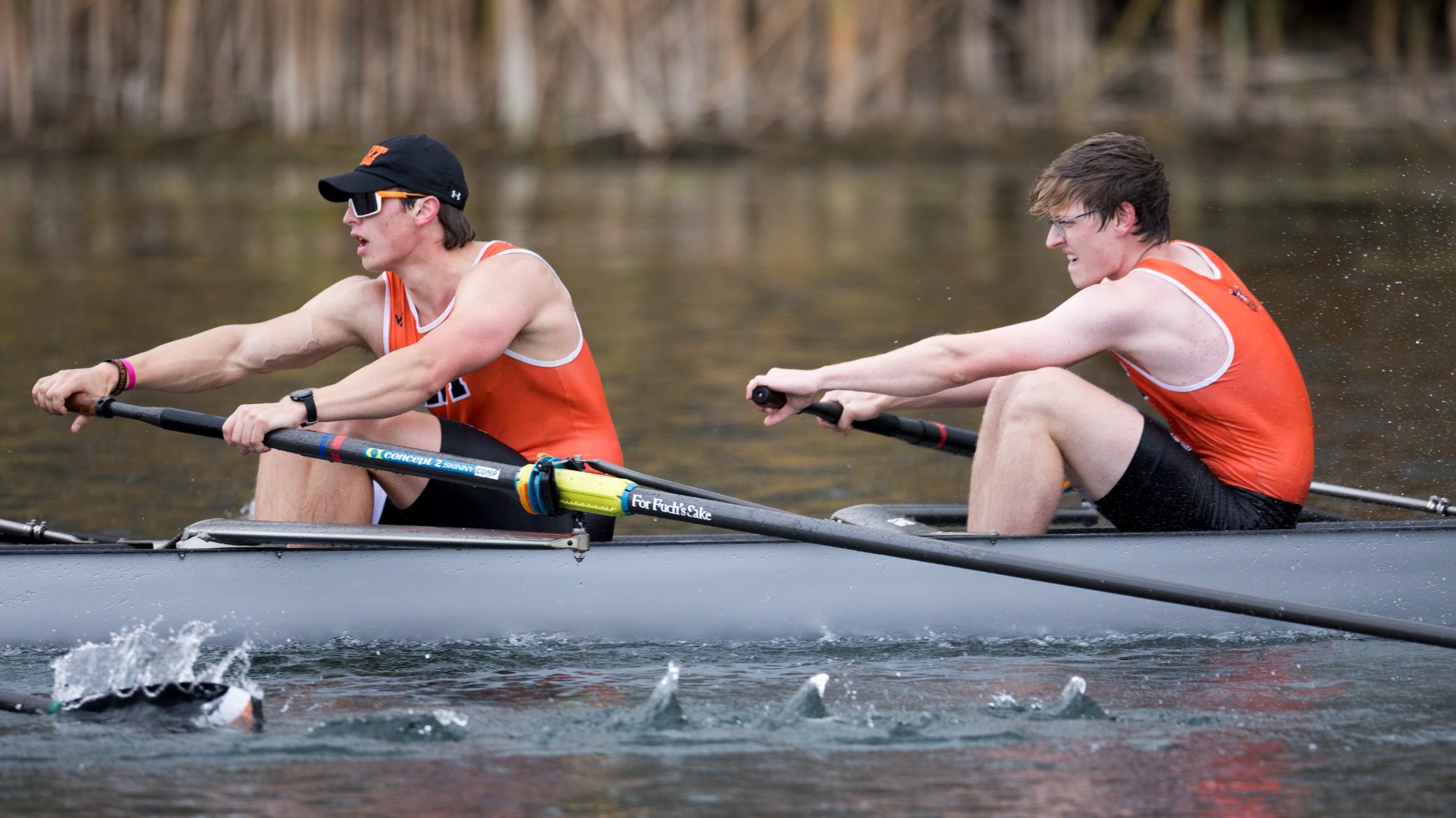 RIT rowing at Hobart and William Smith’s Challenge on the Canal on Saturday, Oct. 25, 2025 at Miltenberger and Bennett-Hooper Rowing Center in Geneva, N.Y. RIT mens and womens rowing. (Rebecca Villagracia/RIT Sports Network)